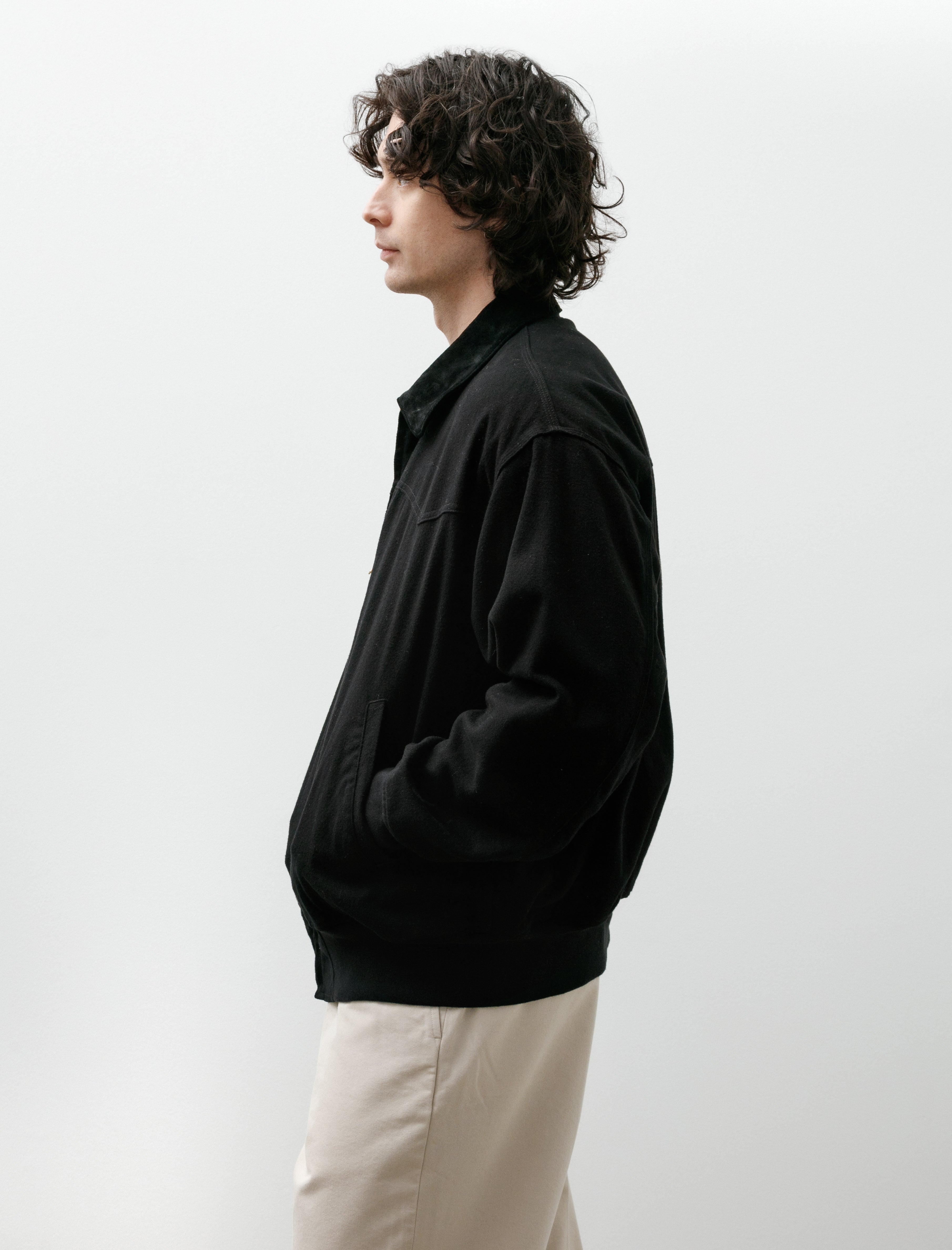 Comoli Drill Zip Jacket Black – Neighbour