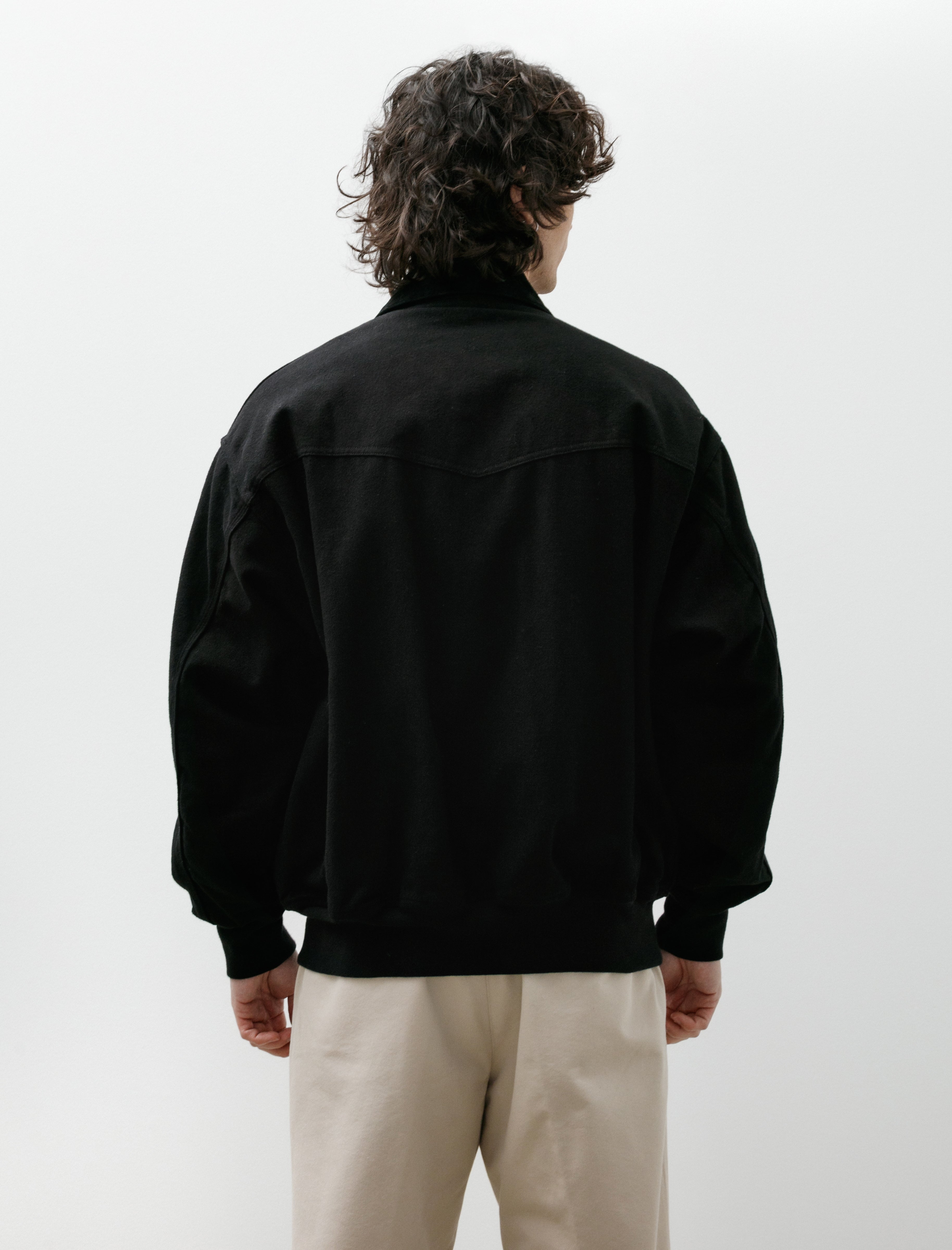 Comoli Drill Zip Jacket Black