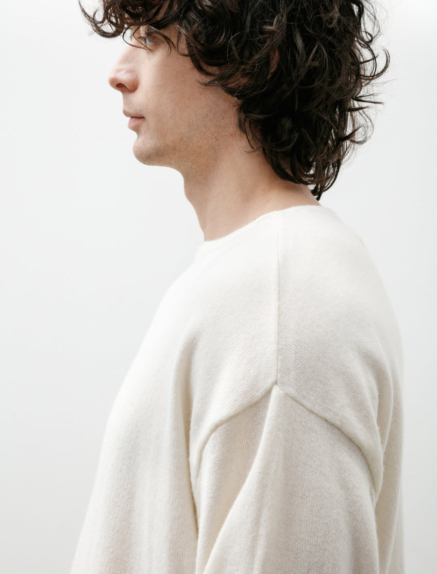 Cashmere-Washi COMOLI Knit Ivory - Image 4