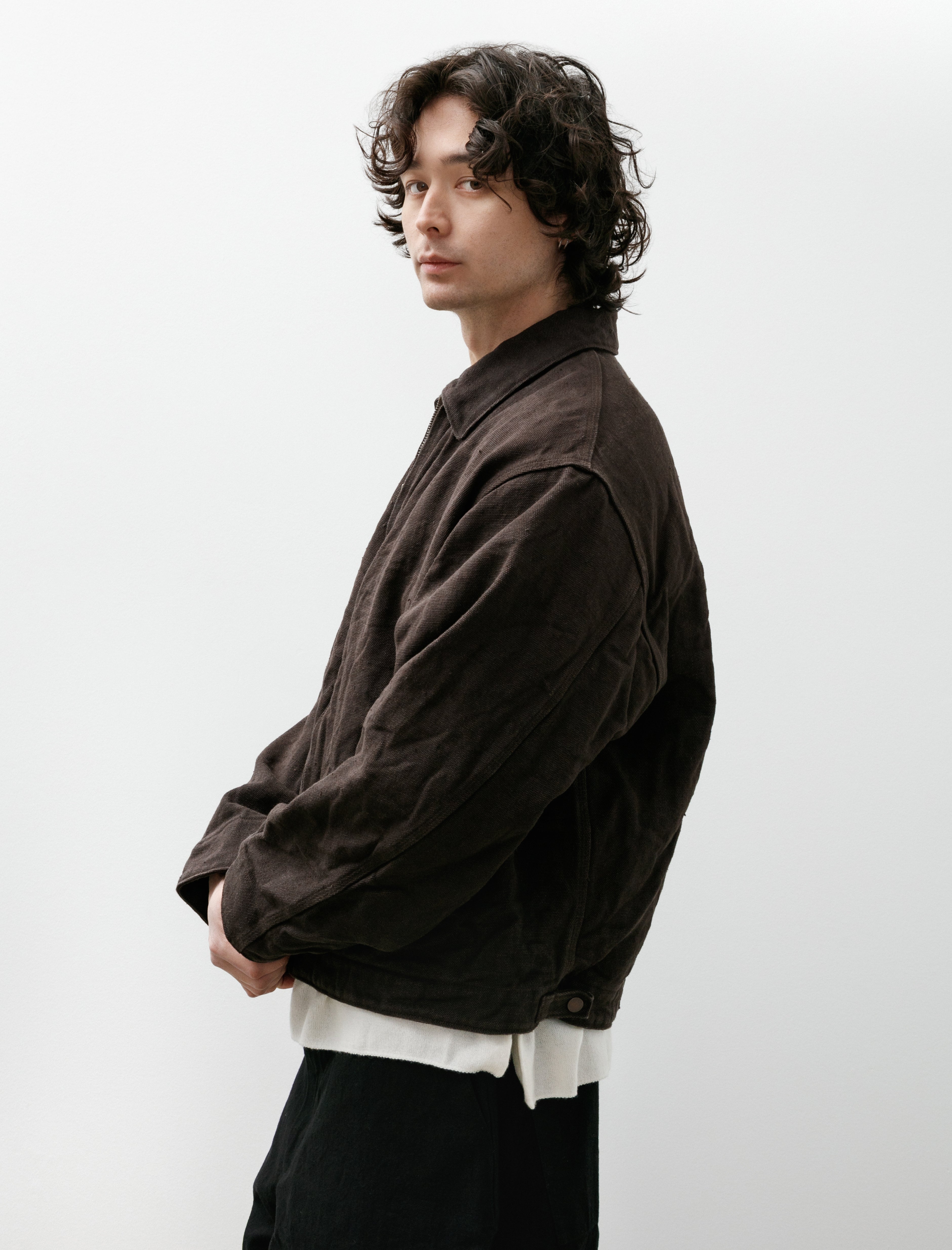 Comoli Hemp Duck Zip Short Jacket Brown – Neighbour