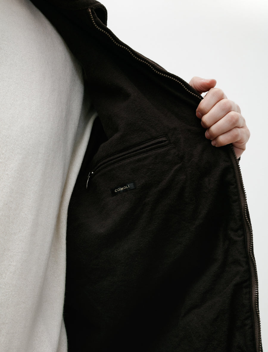 Comoli Hemp Duck Zip Short Jacket Brown – Neighbour