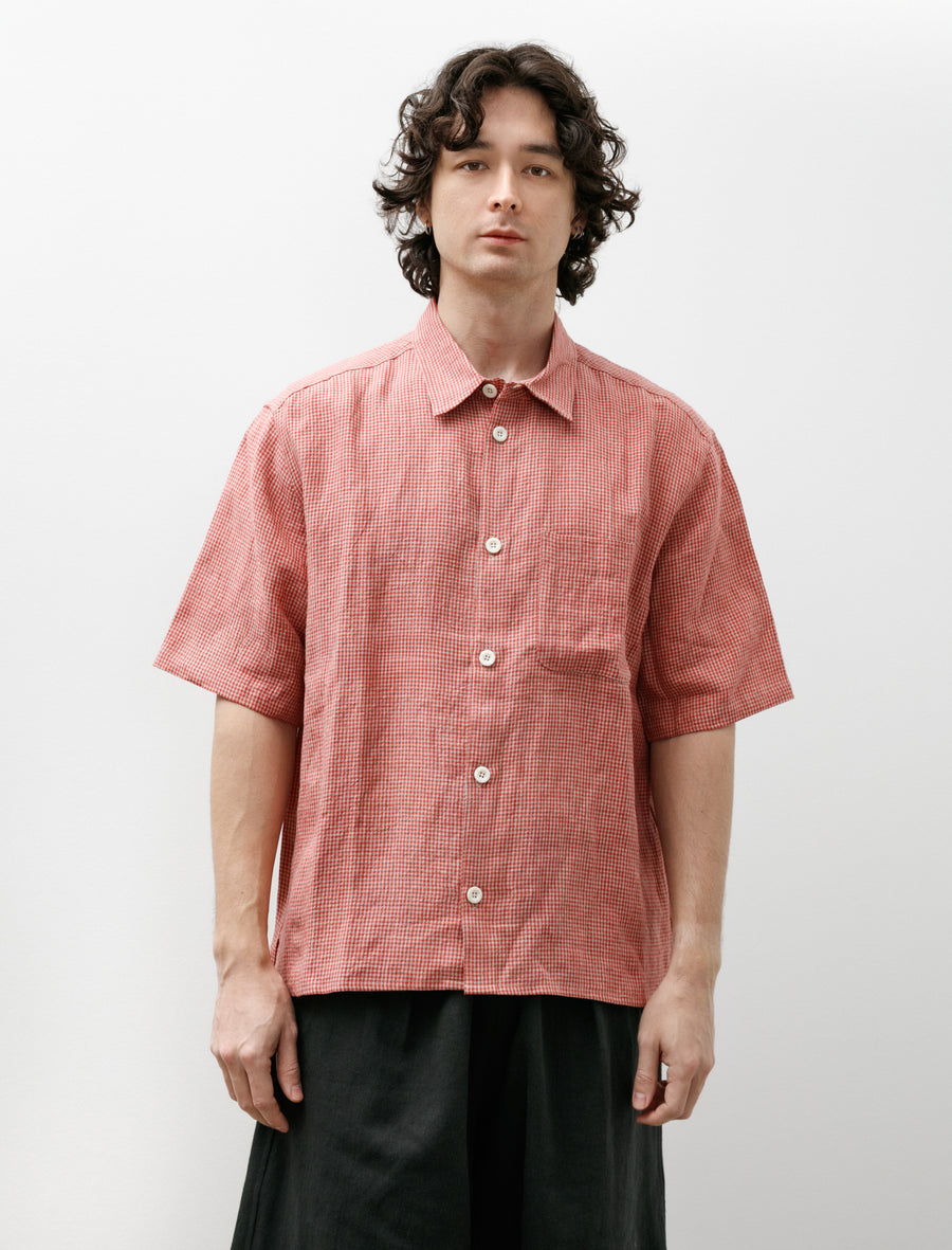 Farmer Shirt Short Sleeve Irish Linen Redden - Image 1