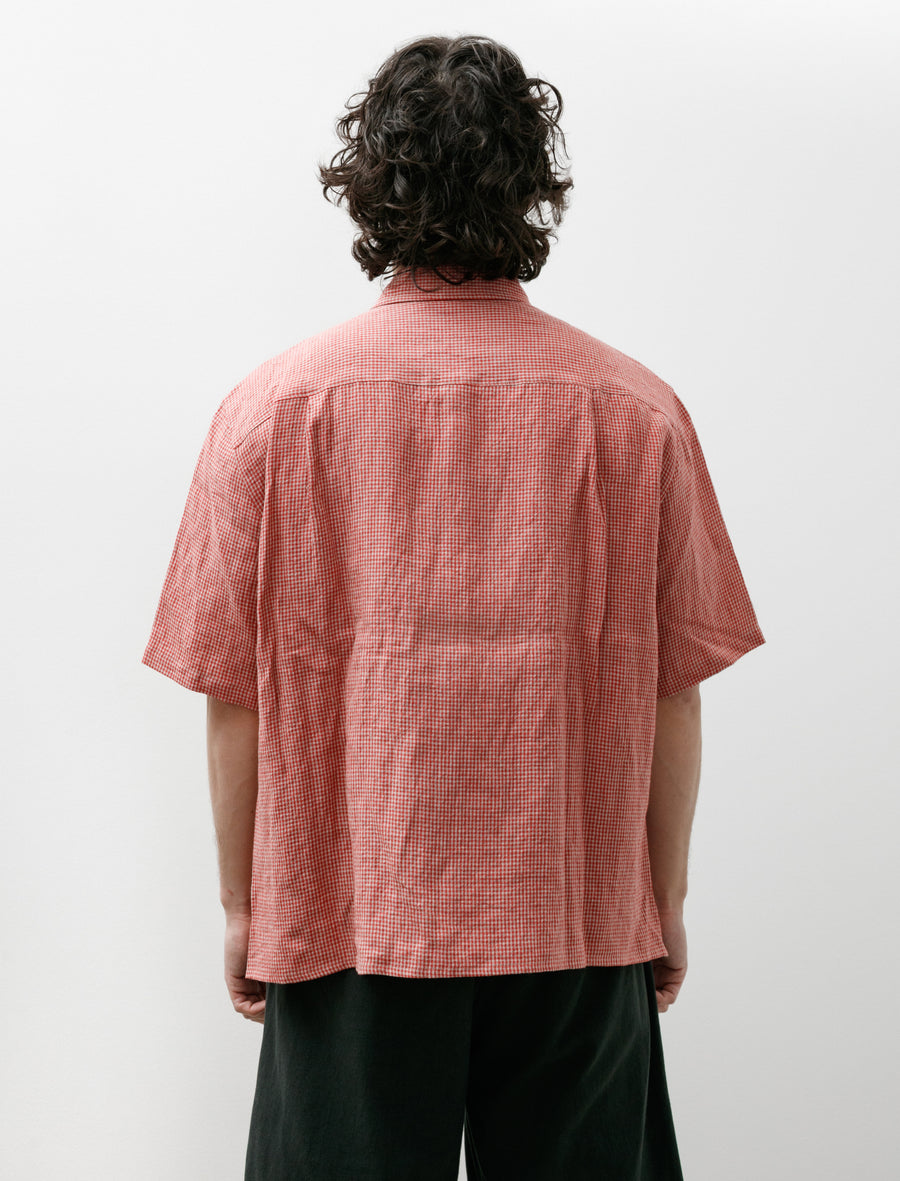 Farmer Shirt Short Sleeve Irish Linen Redden - Image 2