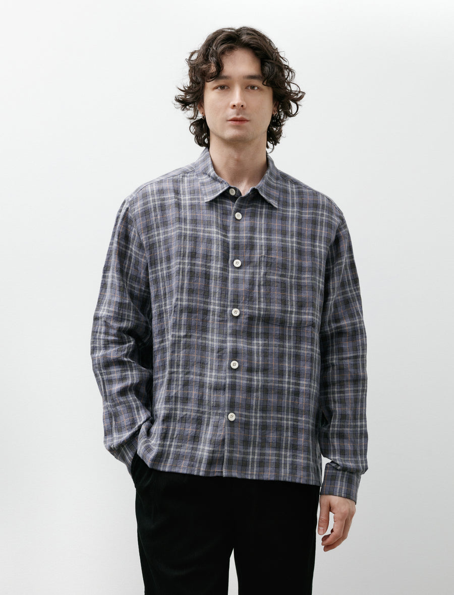 Farmer Shirt Irish Linen Sloe - Image 1
