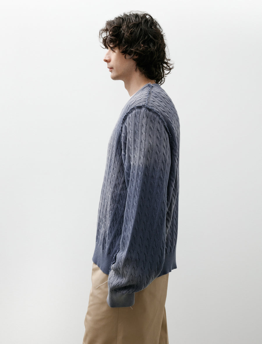 Frankenstein Cable V-Neck Petrol - Image 3