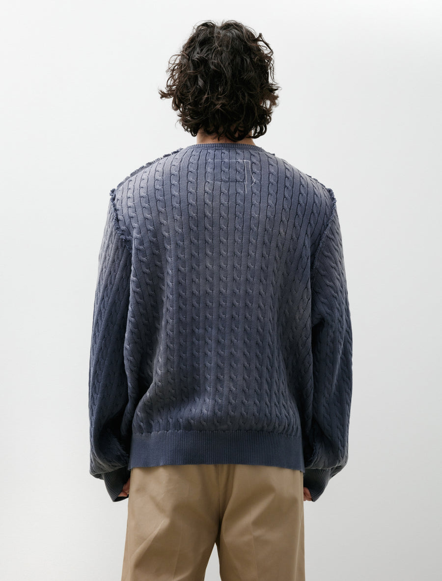 Frankenstein Cable V-Neck Petrol - Image 2