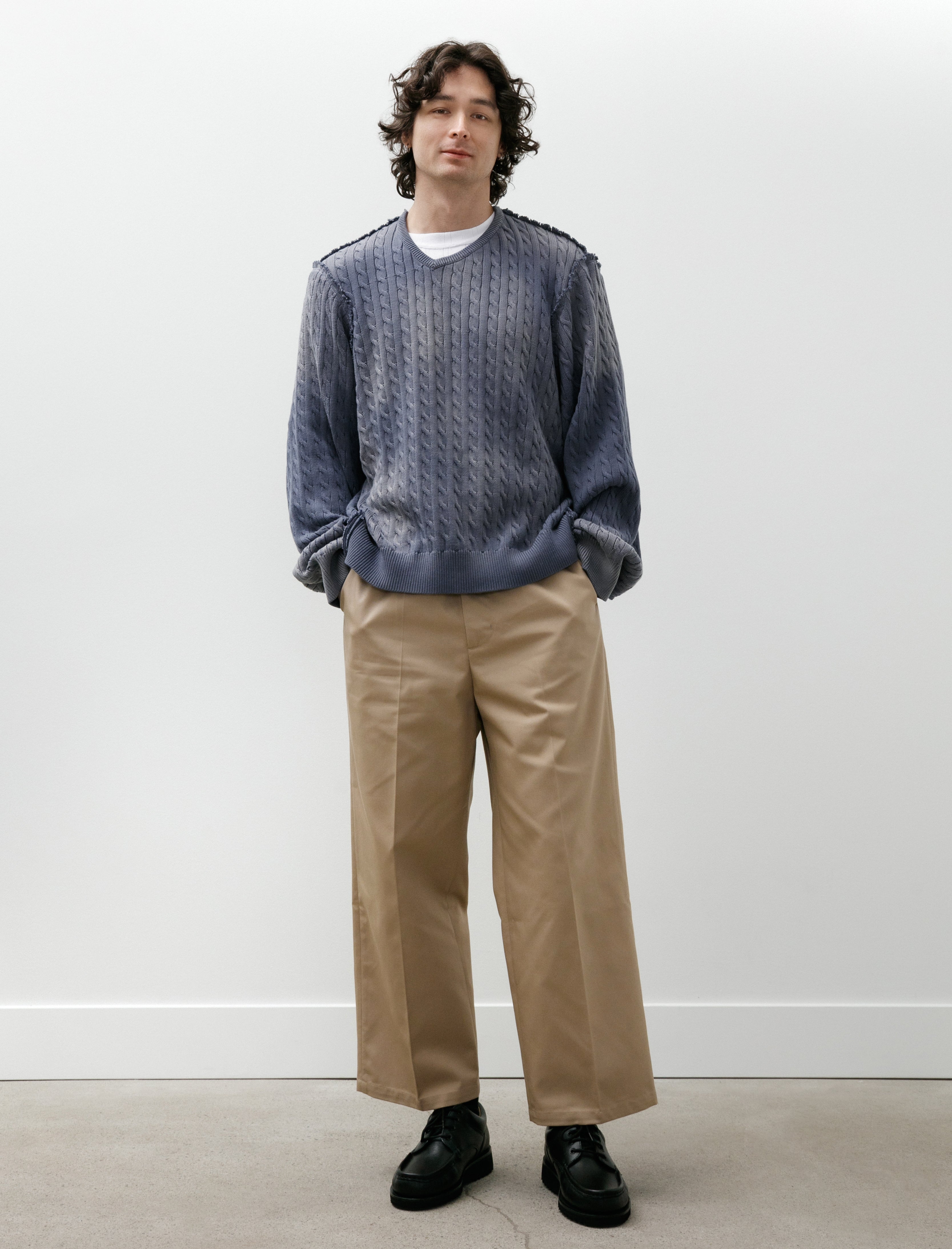Camiel Fortgens Frankenstein Cable V-Neck Petrol