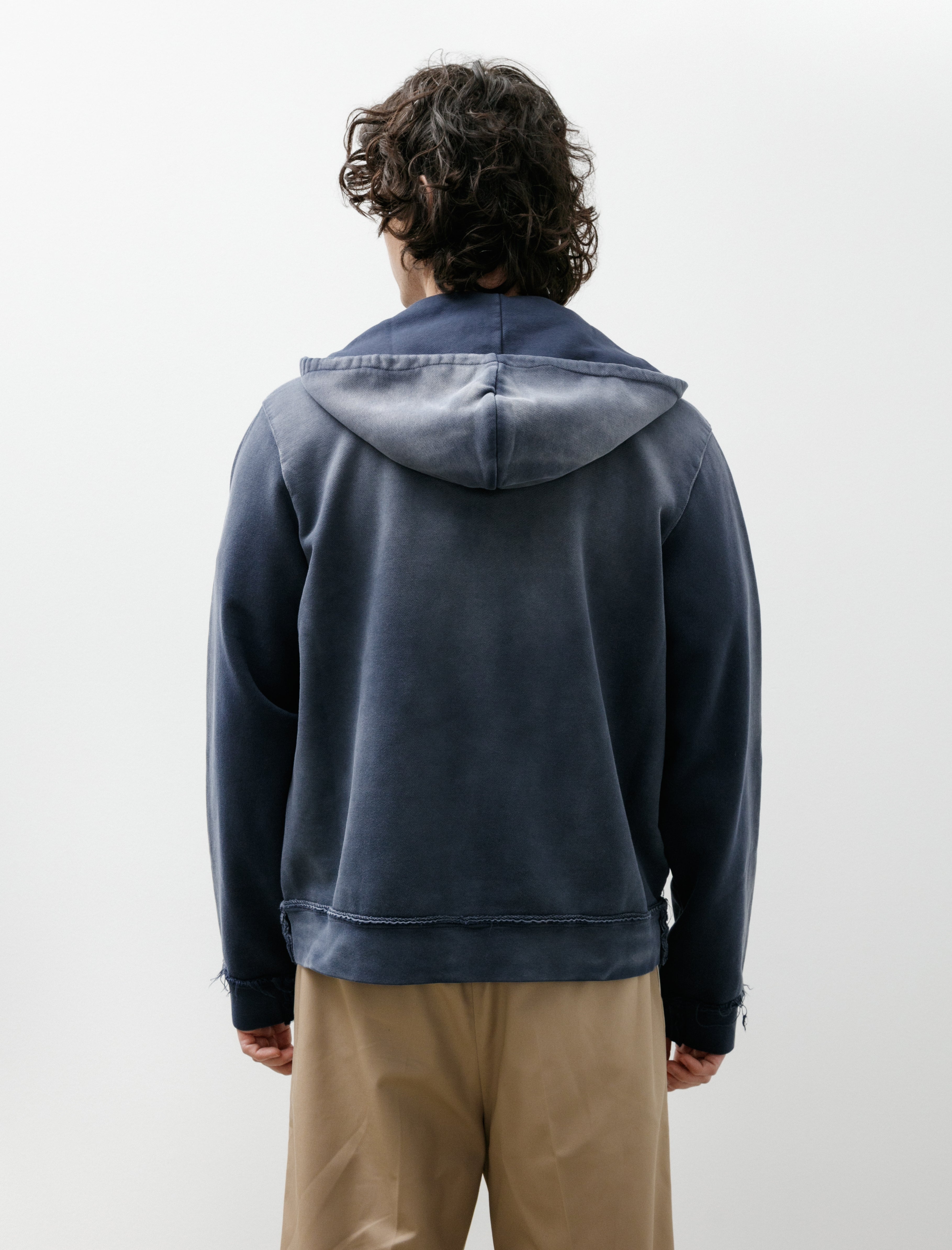 Camiel Fortgens Fitted Zip Hoodie Navy Sun Fade