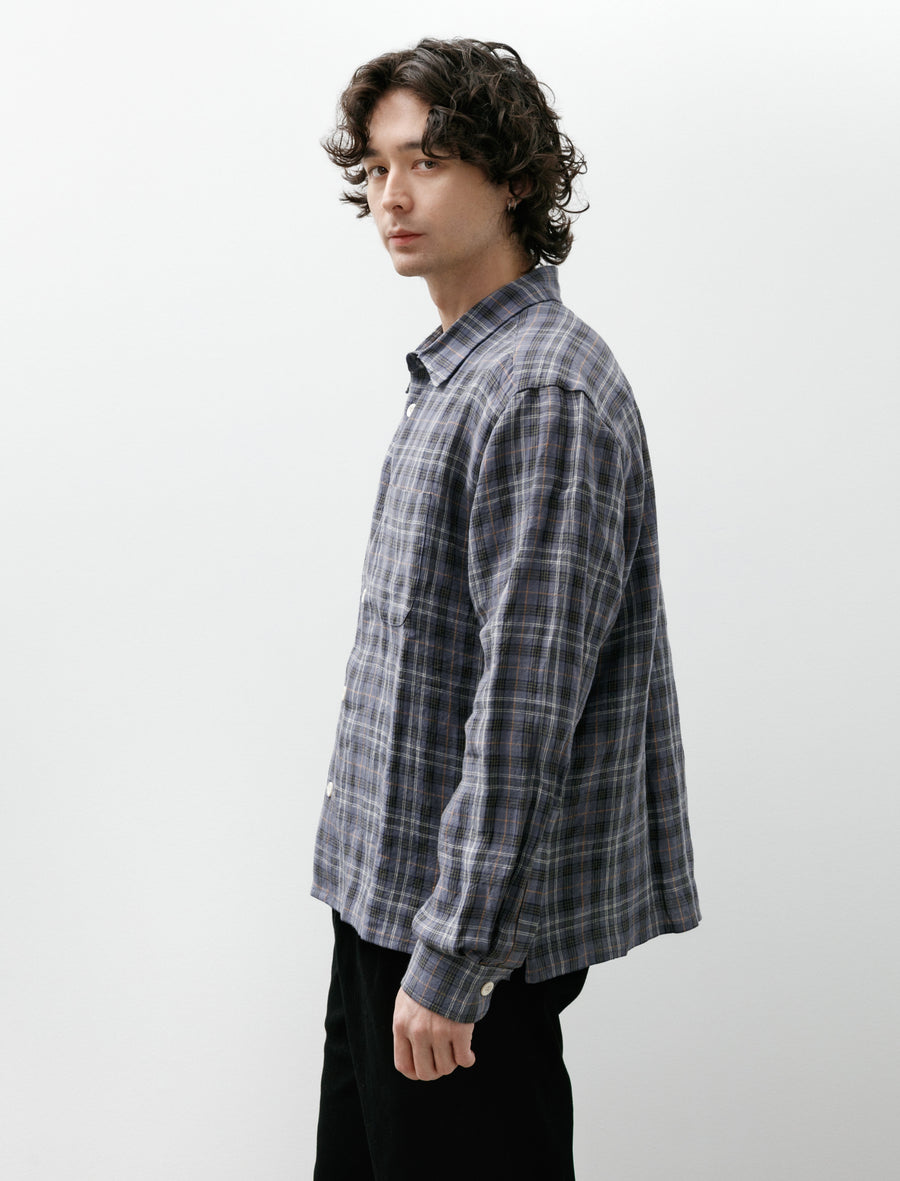 Farmer Shirt Irish Linen Sloe - Image 3