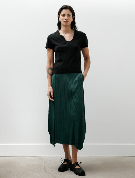 Pleats Please by Issey Miyake Monthly Colours Skirt Dark Green