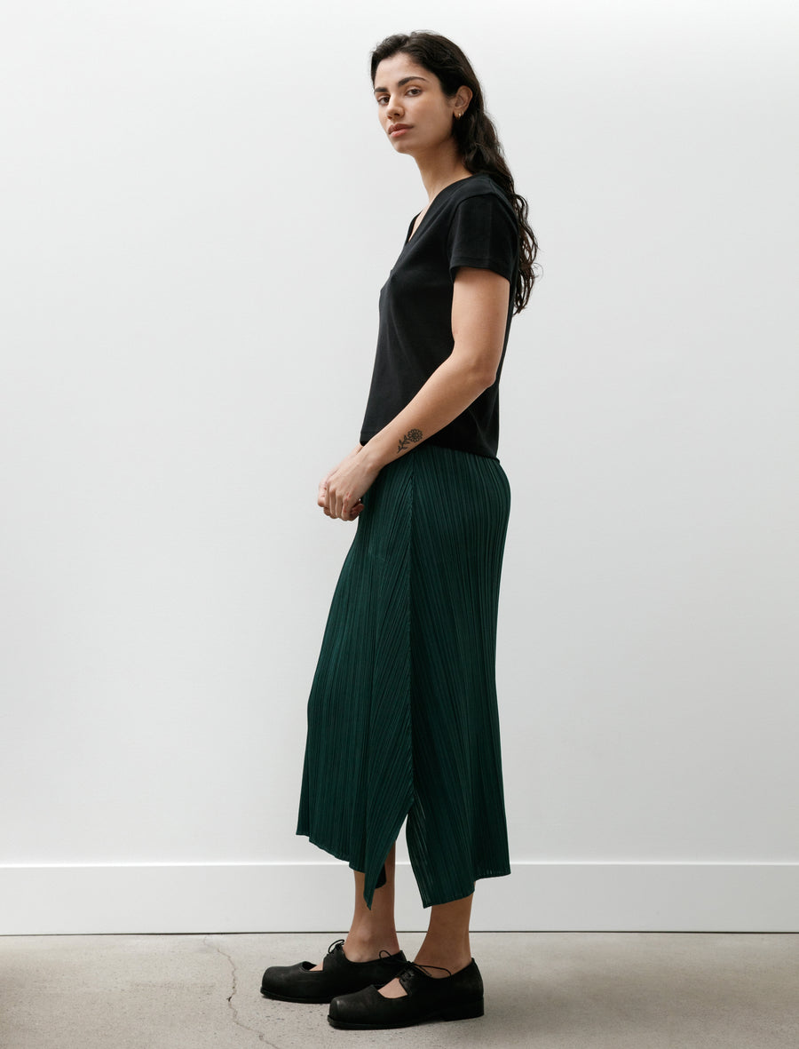 Pleats Please by Issey Miyake Monthly Colours Skirt Dark Green