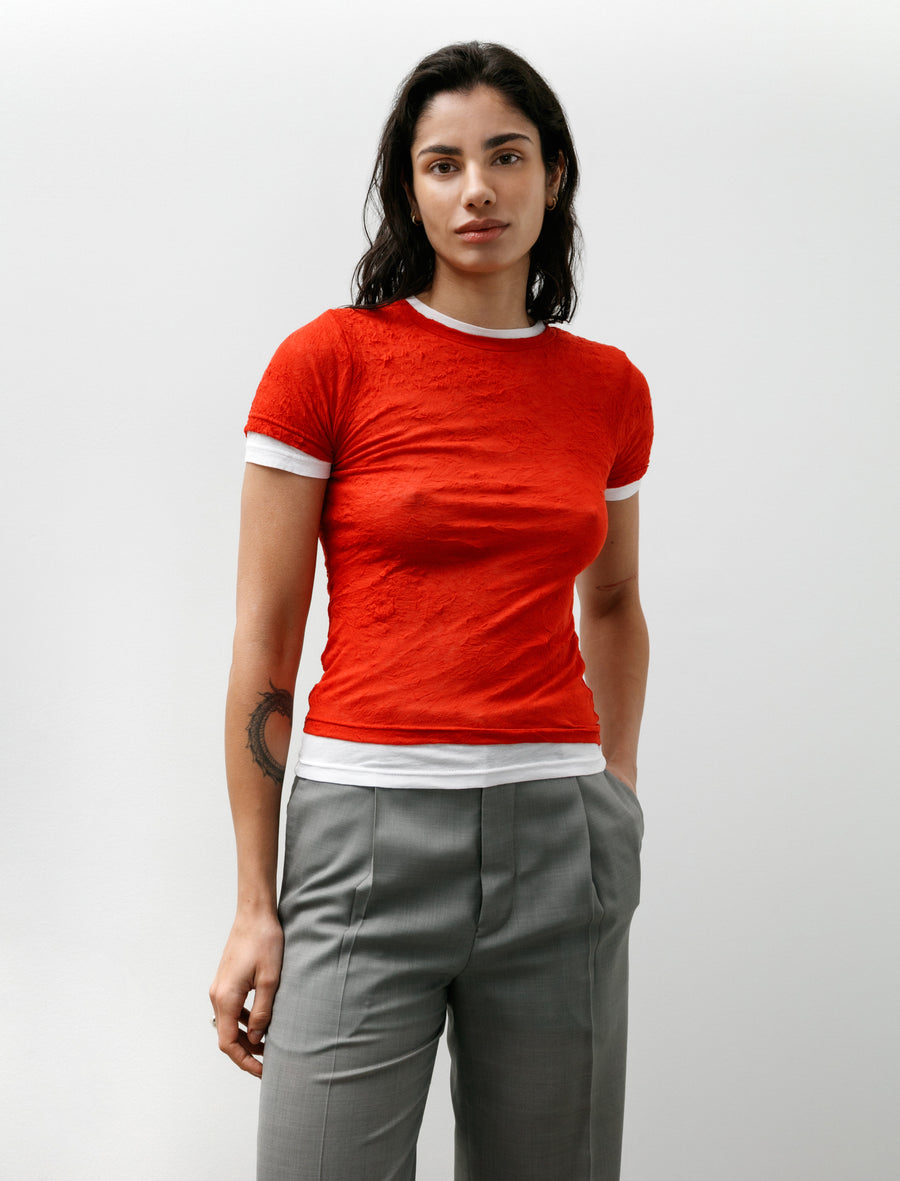 Layered T-Shirt Red/White - Image 1