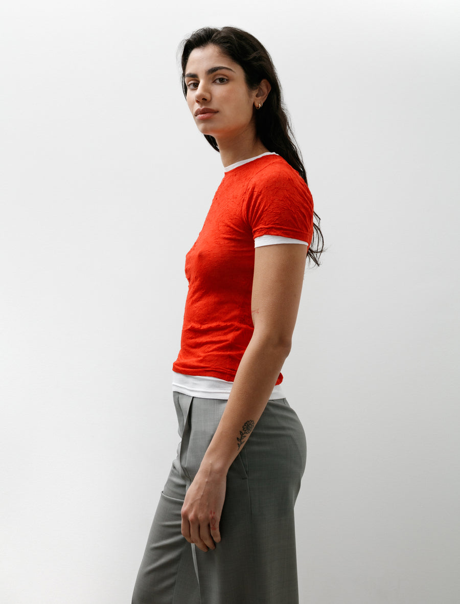 Layered T-Shirt Red/White - Image 3