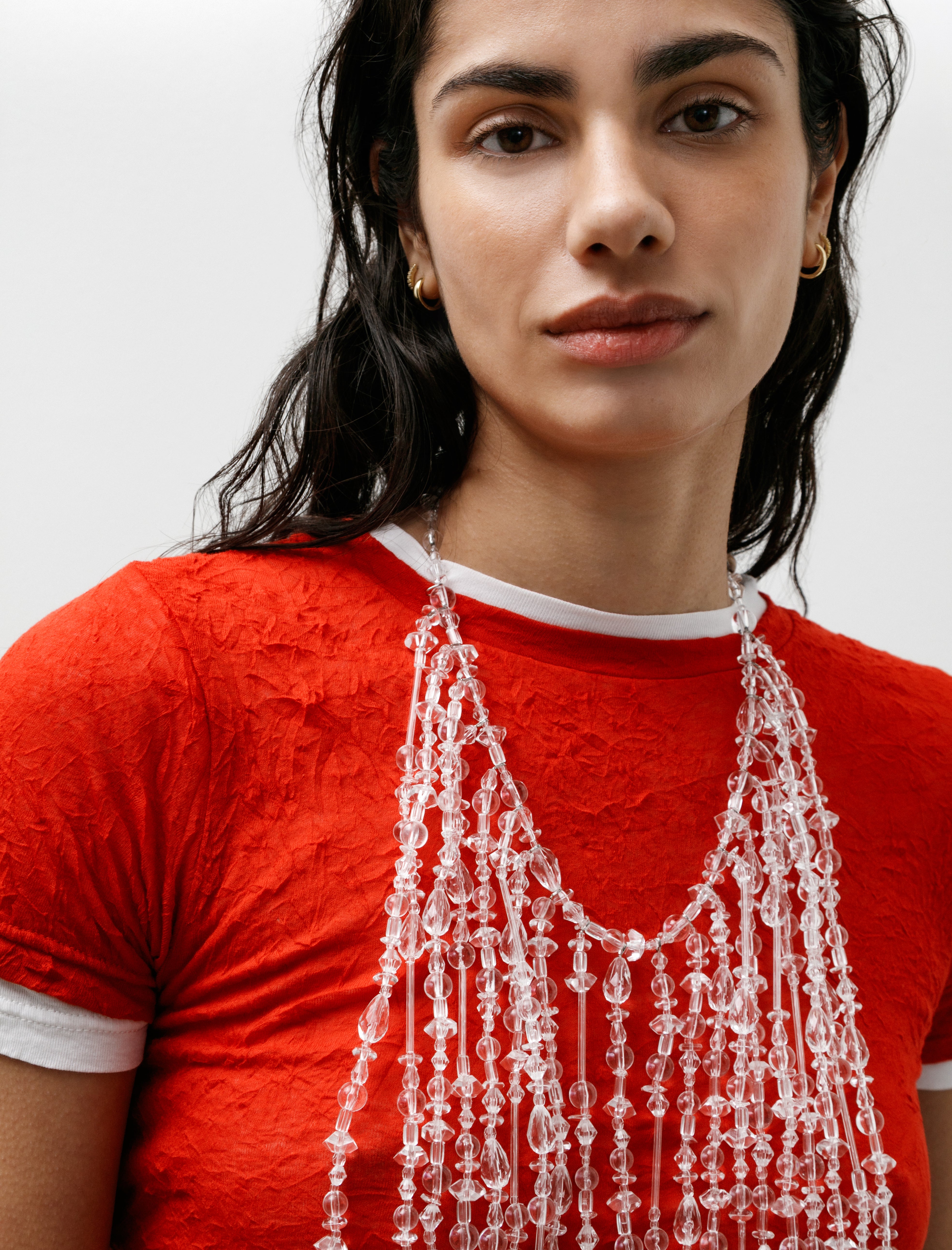 Kanako Sakai Acrylic Bead Cascade Necklace