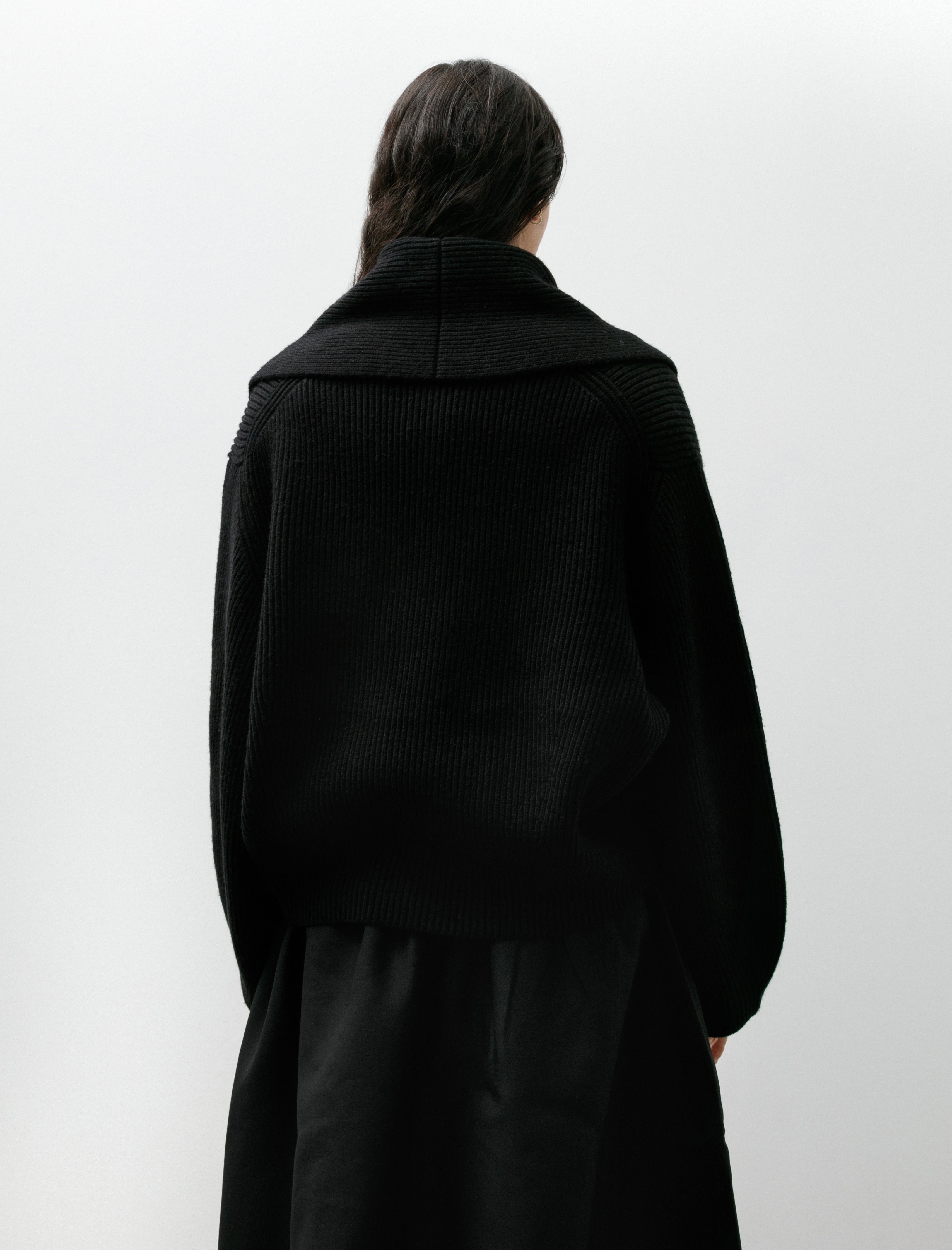 Totême Shawl Lapel Cardigan Black