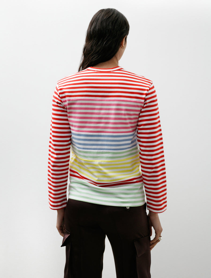 Multi Stripe Patch Long Sleeve T-Shirt - Image 4