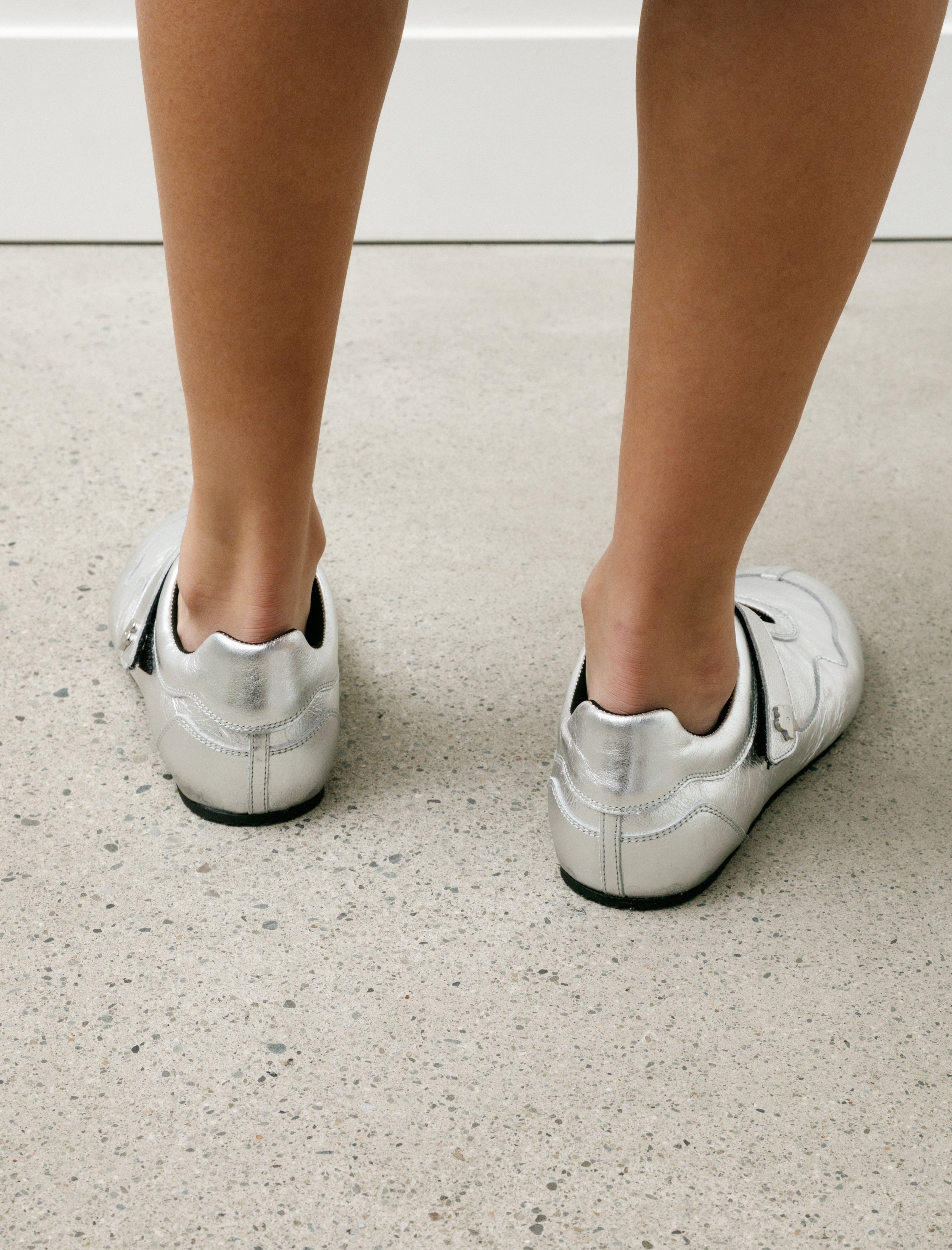 Cecilie Bahnsen Cosmo Sneaker Silver Leather
