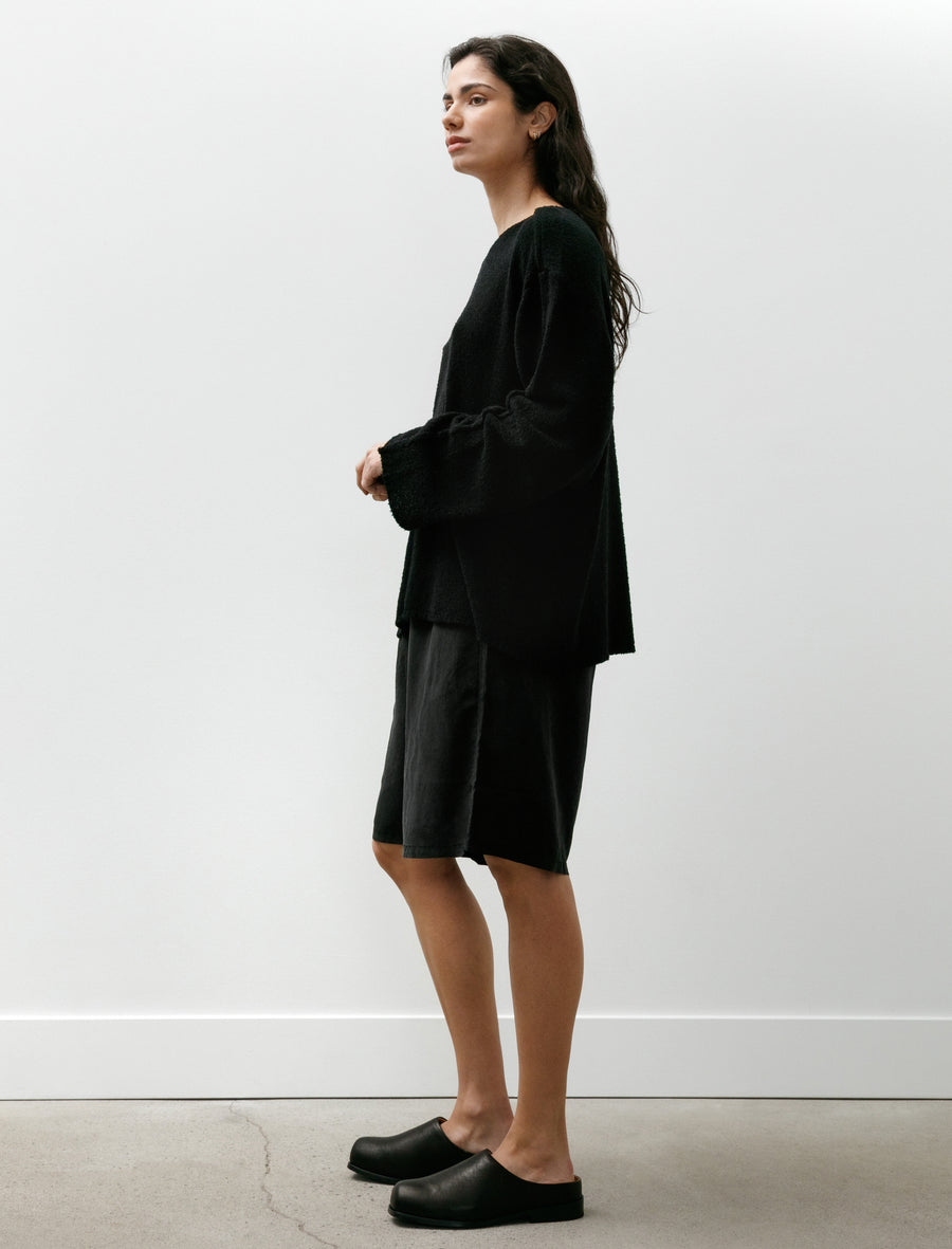 No.259 Cupro Short Trousers Black - Image 3
