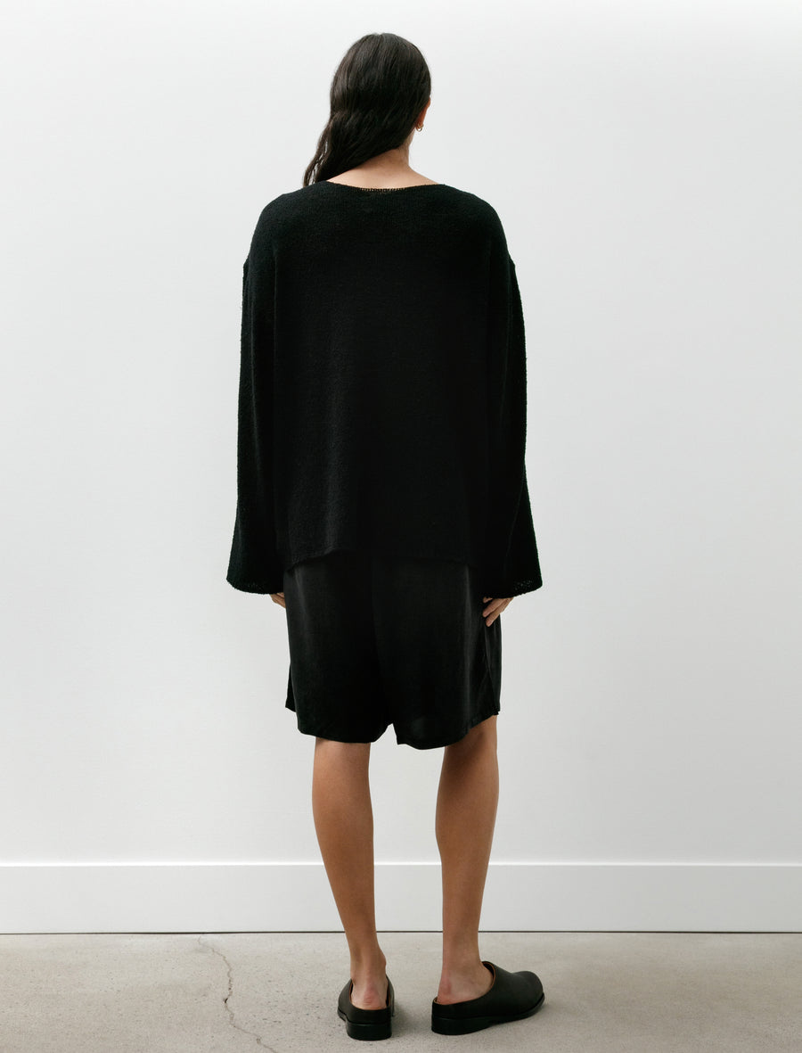 No.259 Cupro Short Trousers Black - Image 5