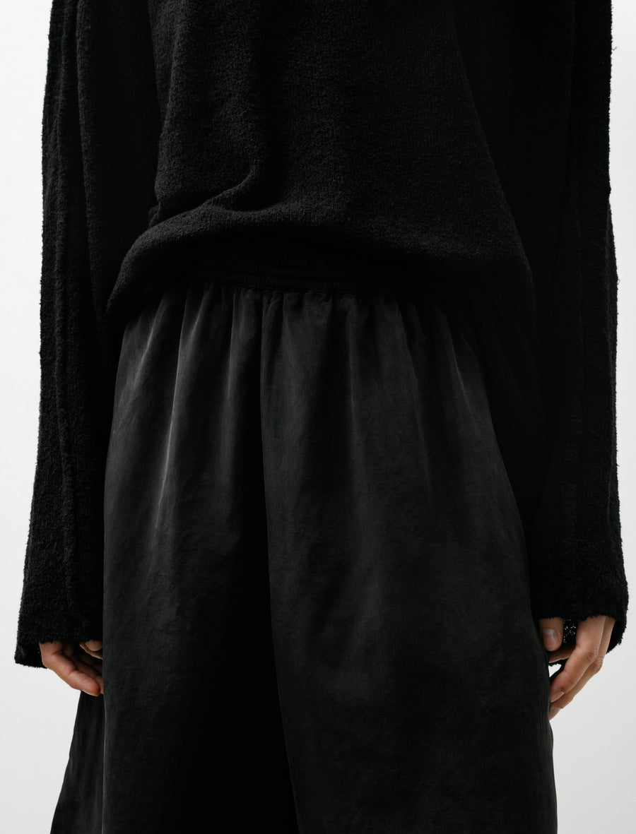 No.259 Cupro Short Trousers Black - Image 7