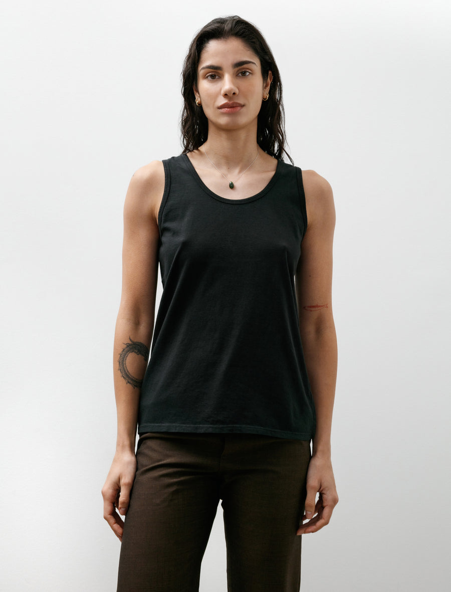 No.326 Organic Cotton Tank Top Black - Image 1