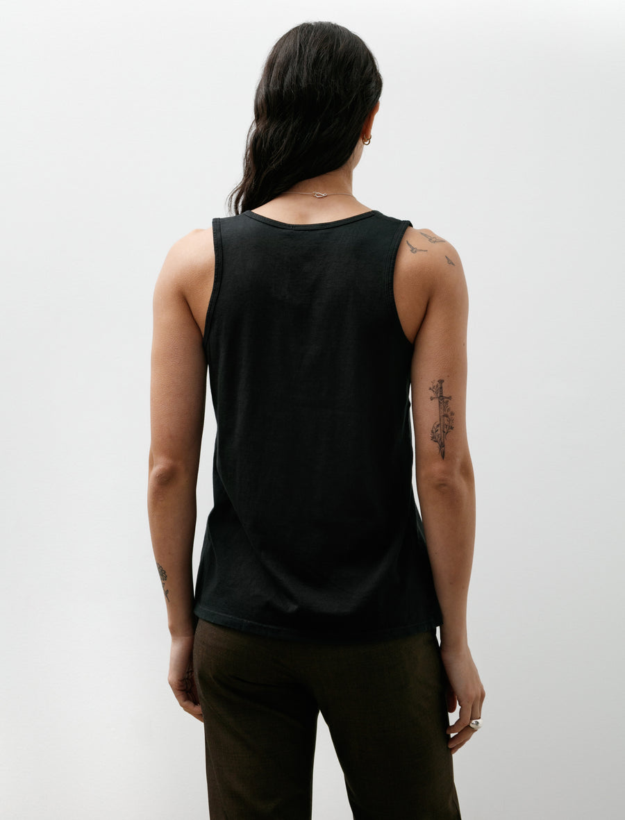 No.326 Organic Cotton Tank Top Black - Image 4