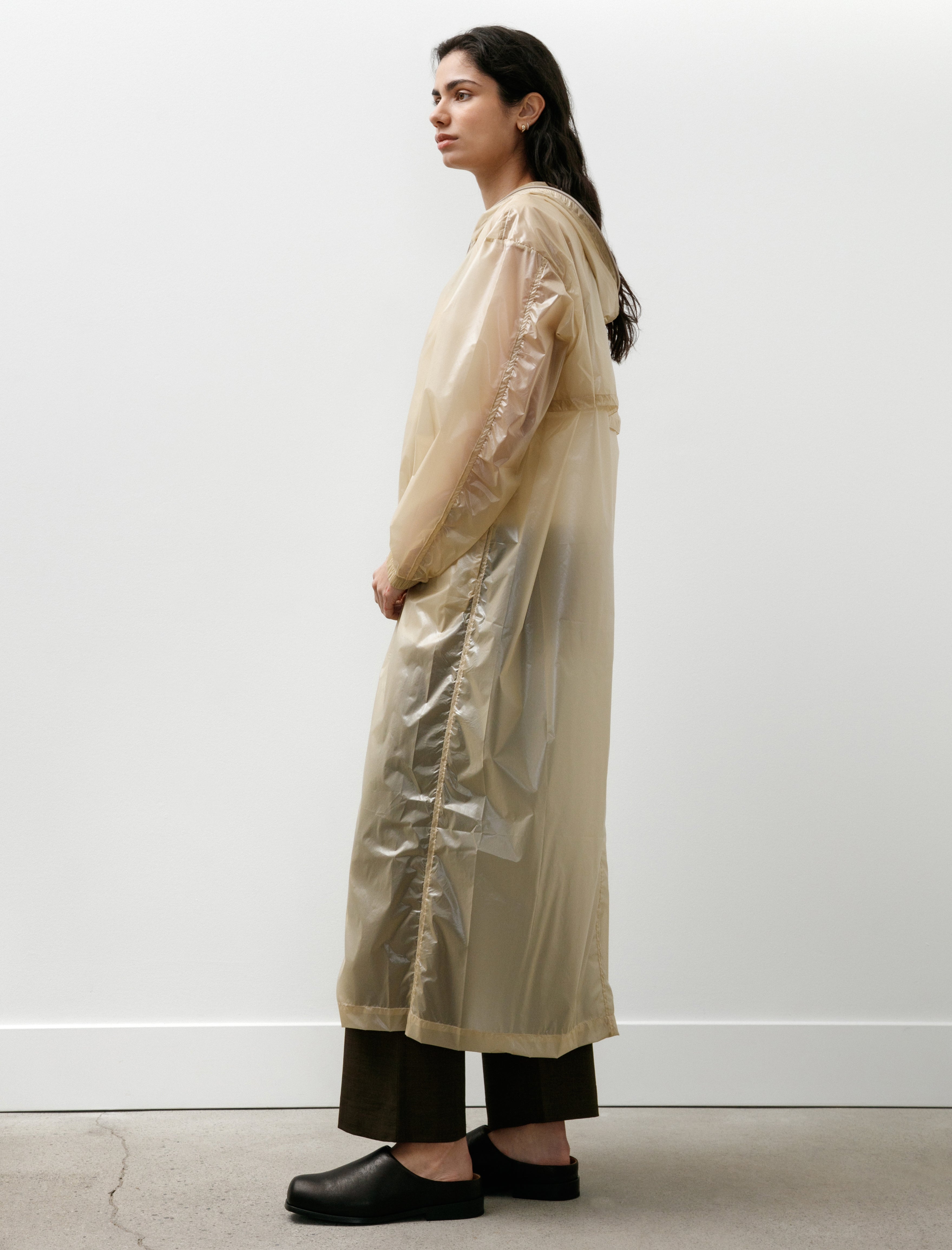 Gabriela Coll No.275 Ripstop Hooded Zipper Coat Stone