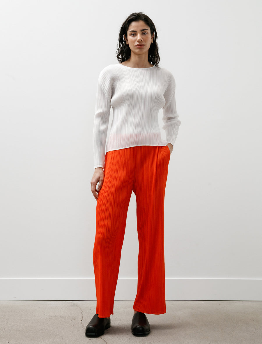 Pleats Please by Issey Miyake Monthly Colours Pants Tomato Red
