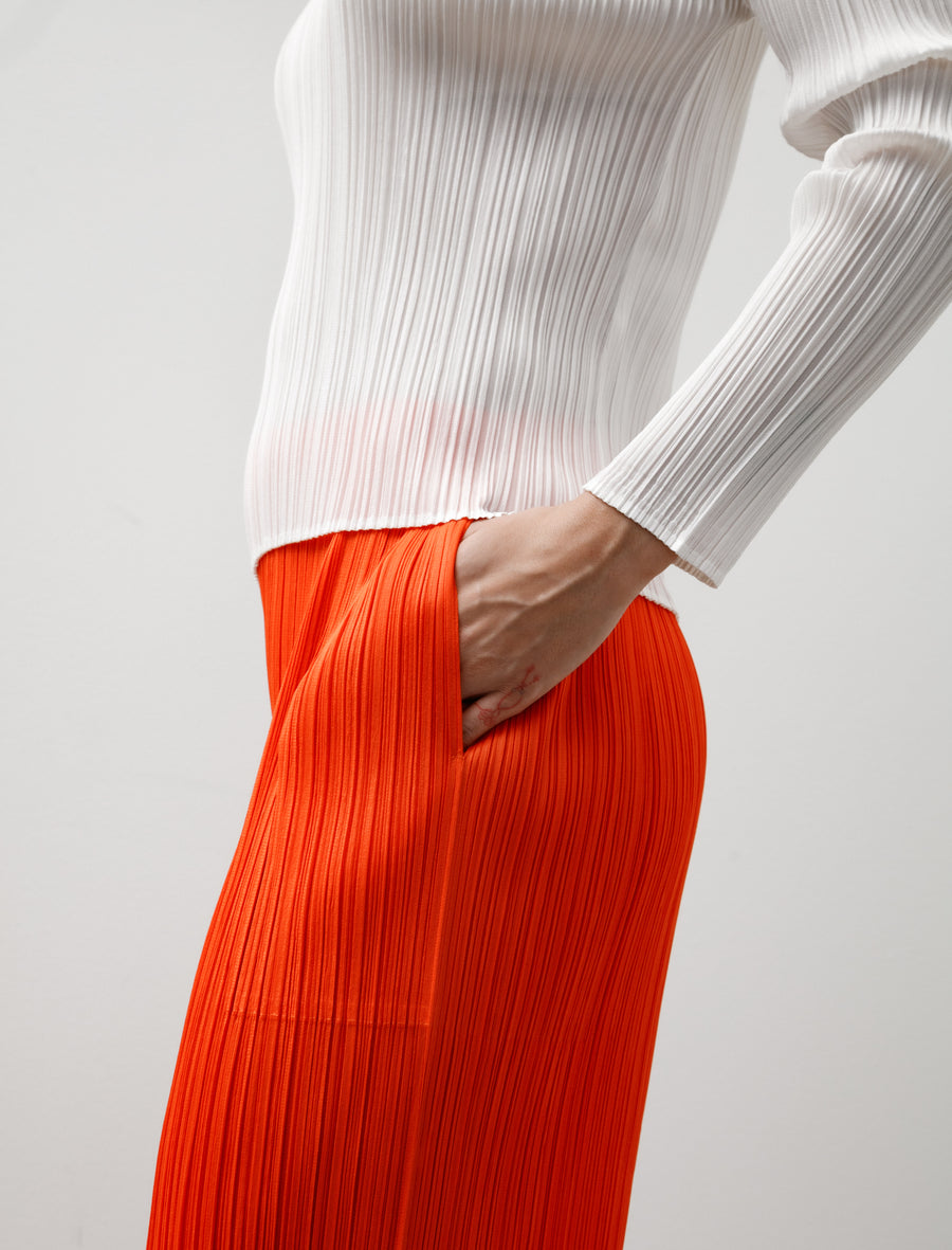 Pleats Please by Issey Miyake Monthly Colours Pants Tomato Red