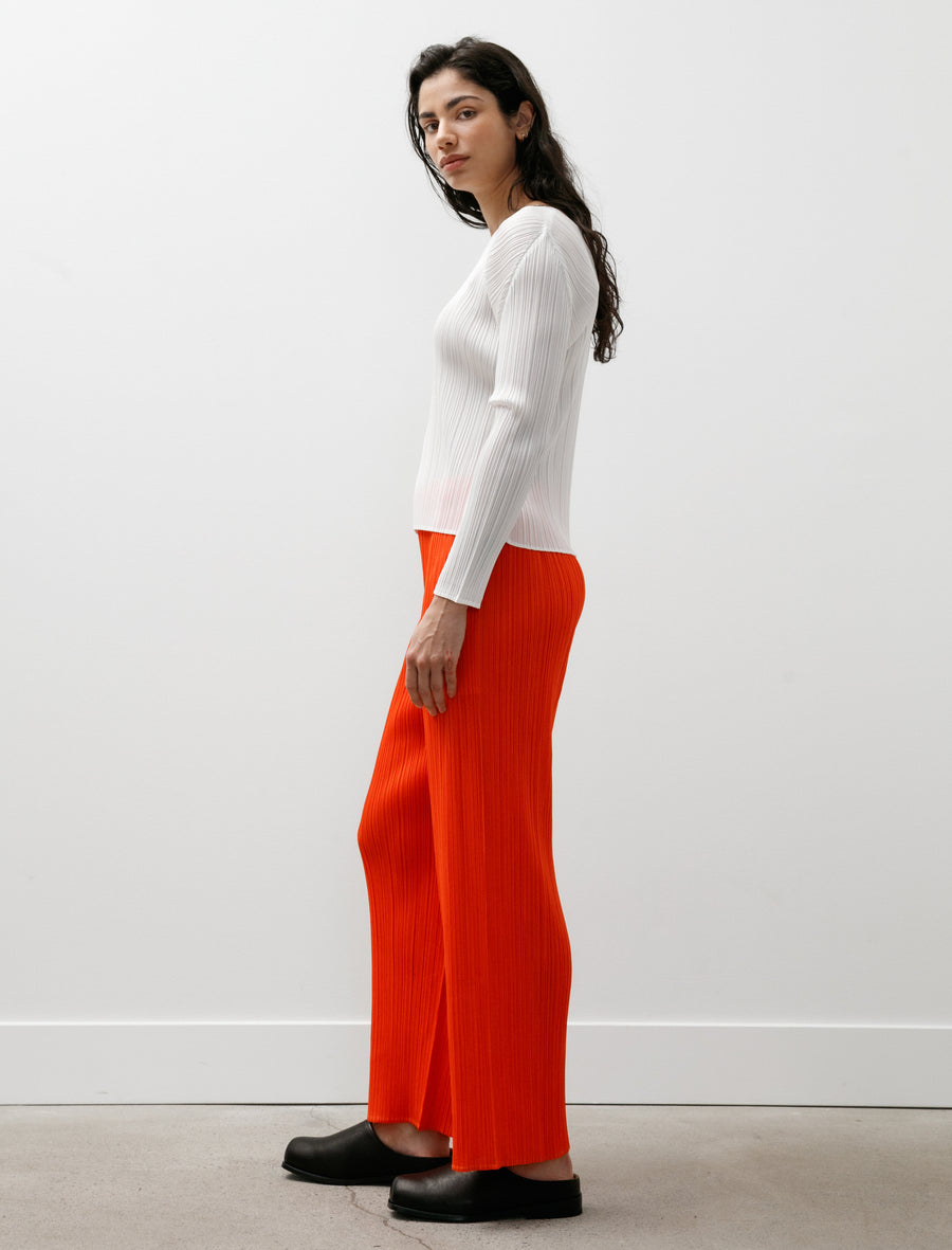 Pleats Please by Issey Miyake Monthly Colours Pants Tomato Red