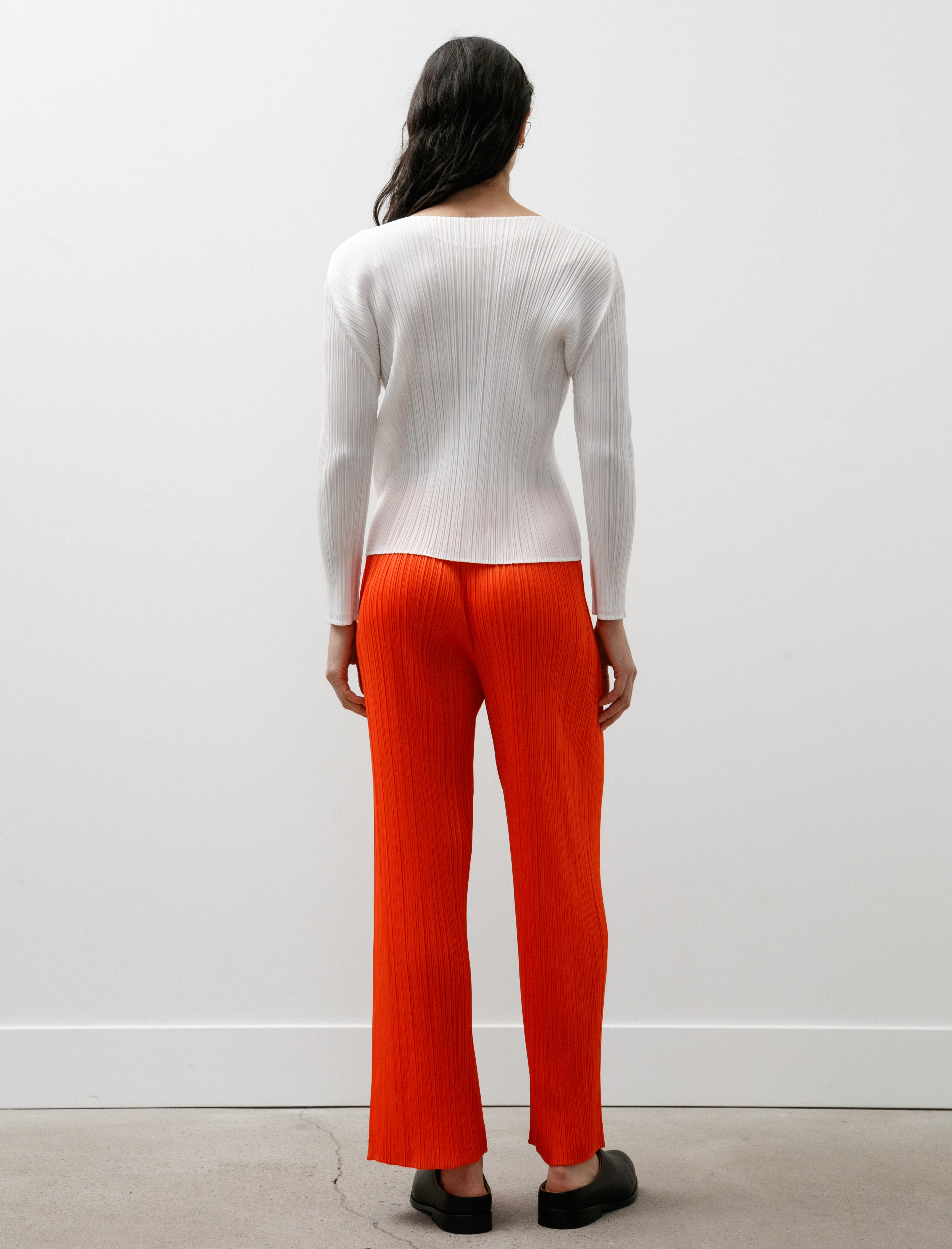 Pleats Please by Issey Miyake Monthly Colours Pants Tomato Red
