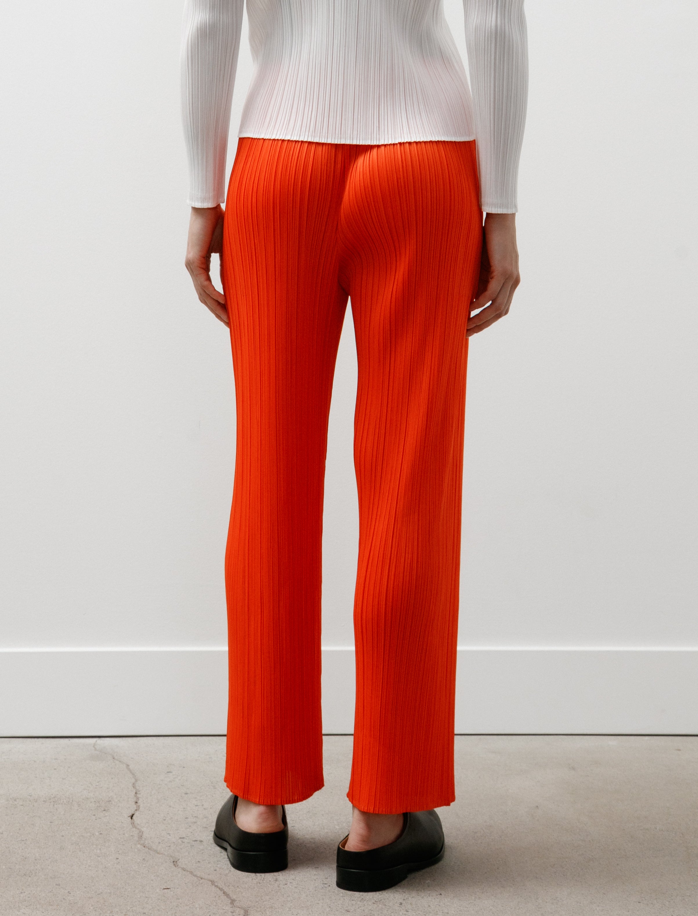 Pleats Please by Issey Miyake Monthly Colours Pants Tomato Red
