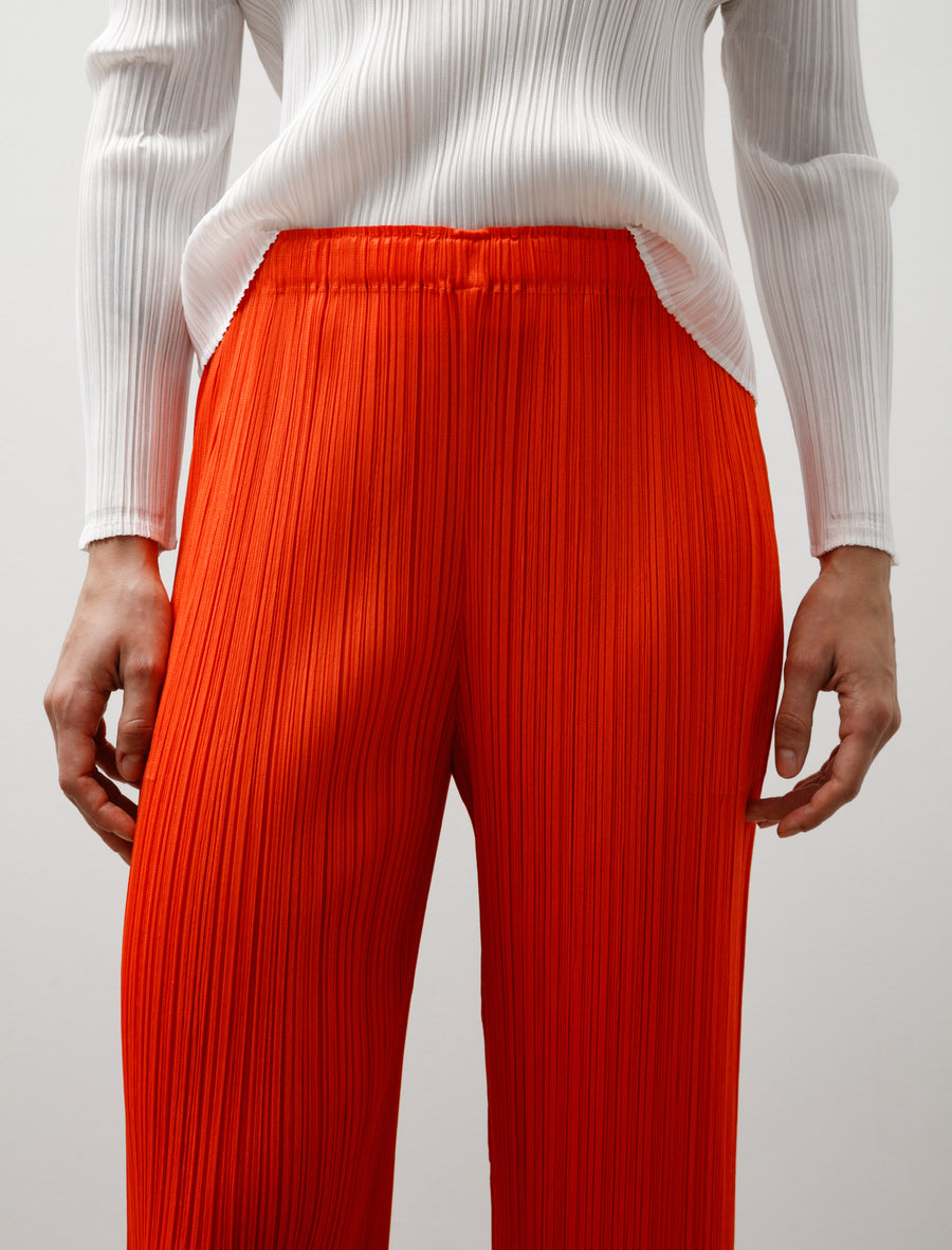 Pleats Please by Issey Miyake Monthly Colours Pants Tomato Red