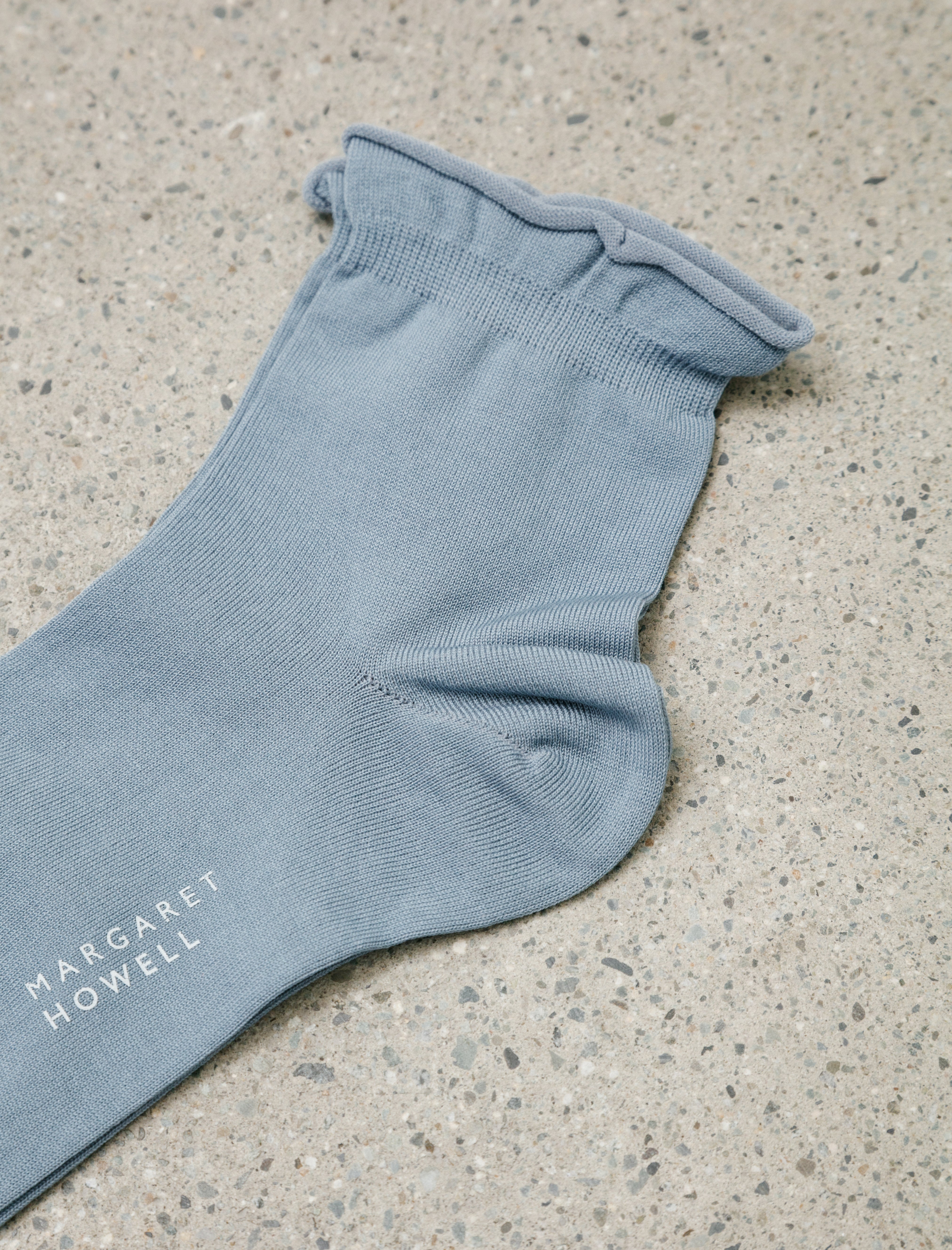 Margaret Howell Bobby Socks Cotton Powder Blue
