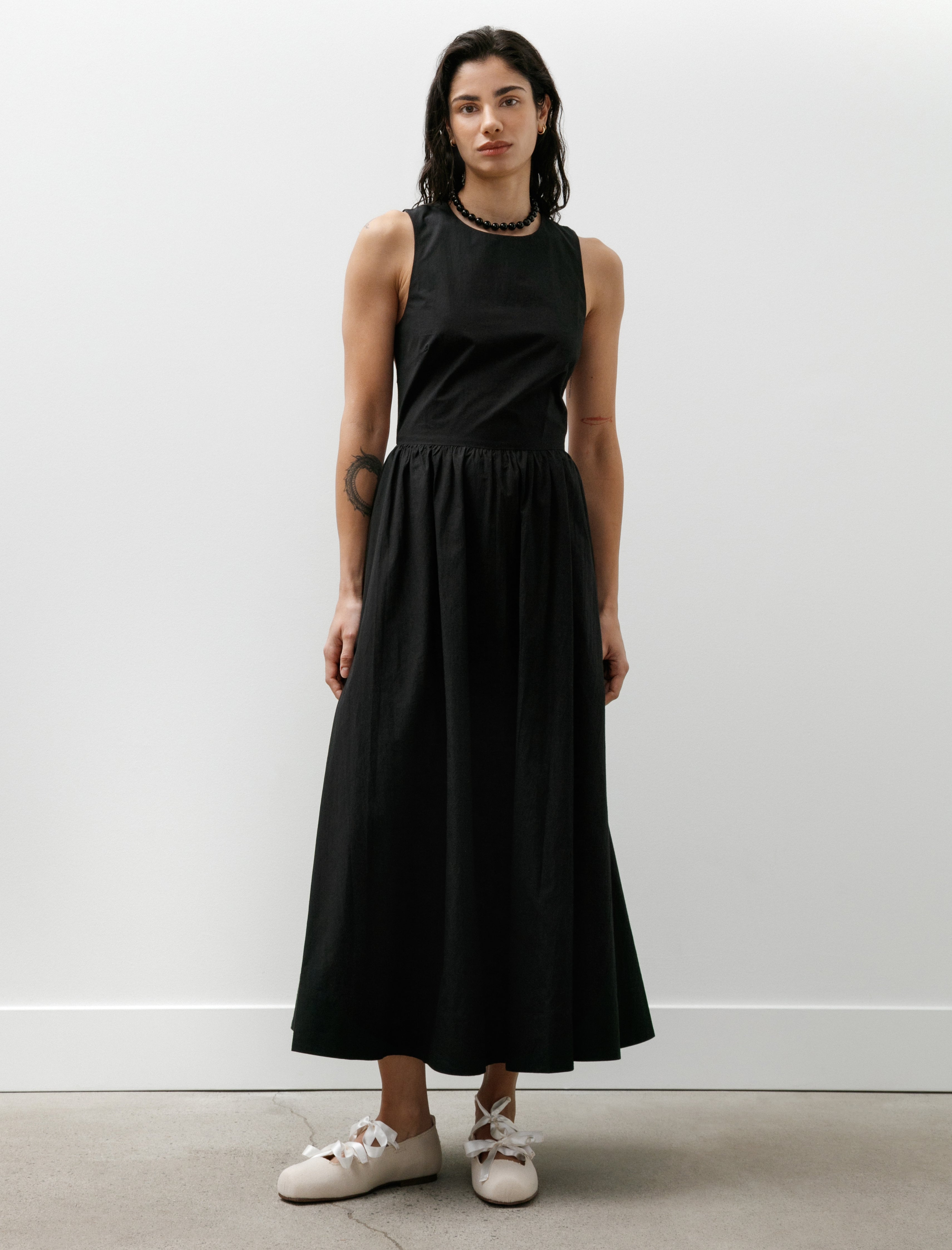 Cawley Japanese Cotton Sofia Dress Black