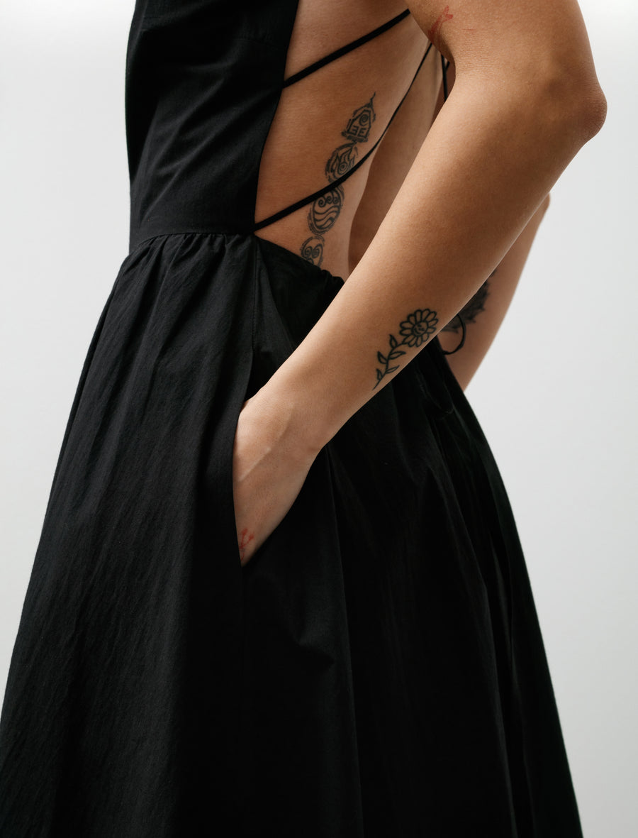 Cawley Japanese Cotton Sofia Dress Black Neighbour Cawley Japanese Cotton Sofia Dress Black Neighbour