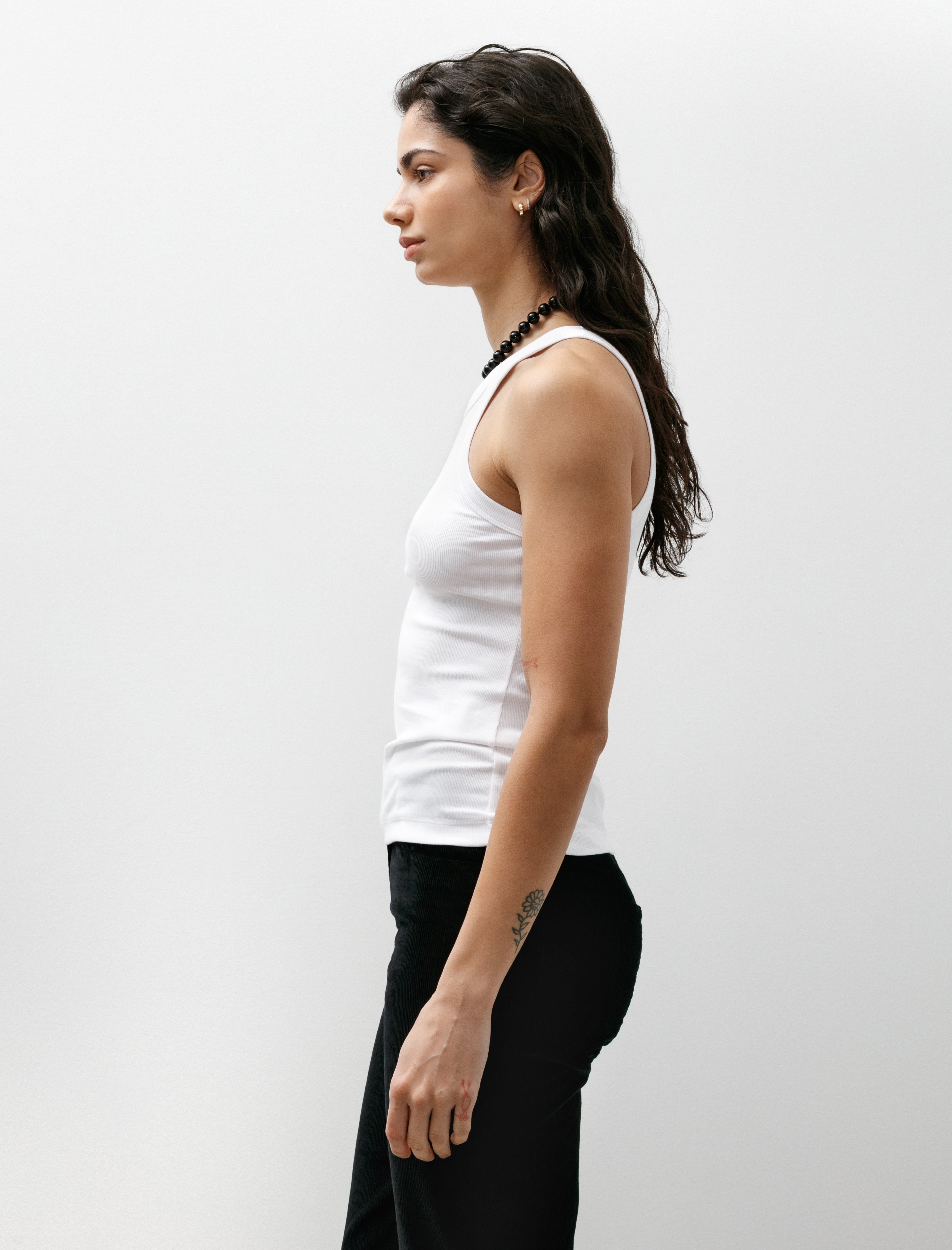 Totême Curved Rib Tank White