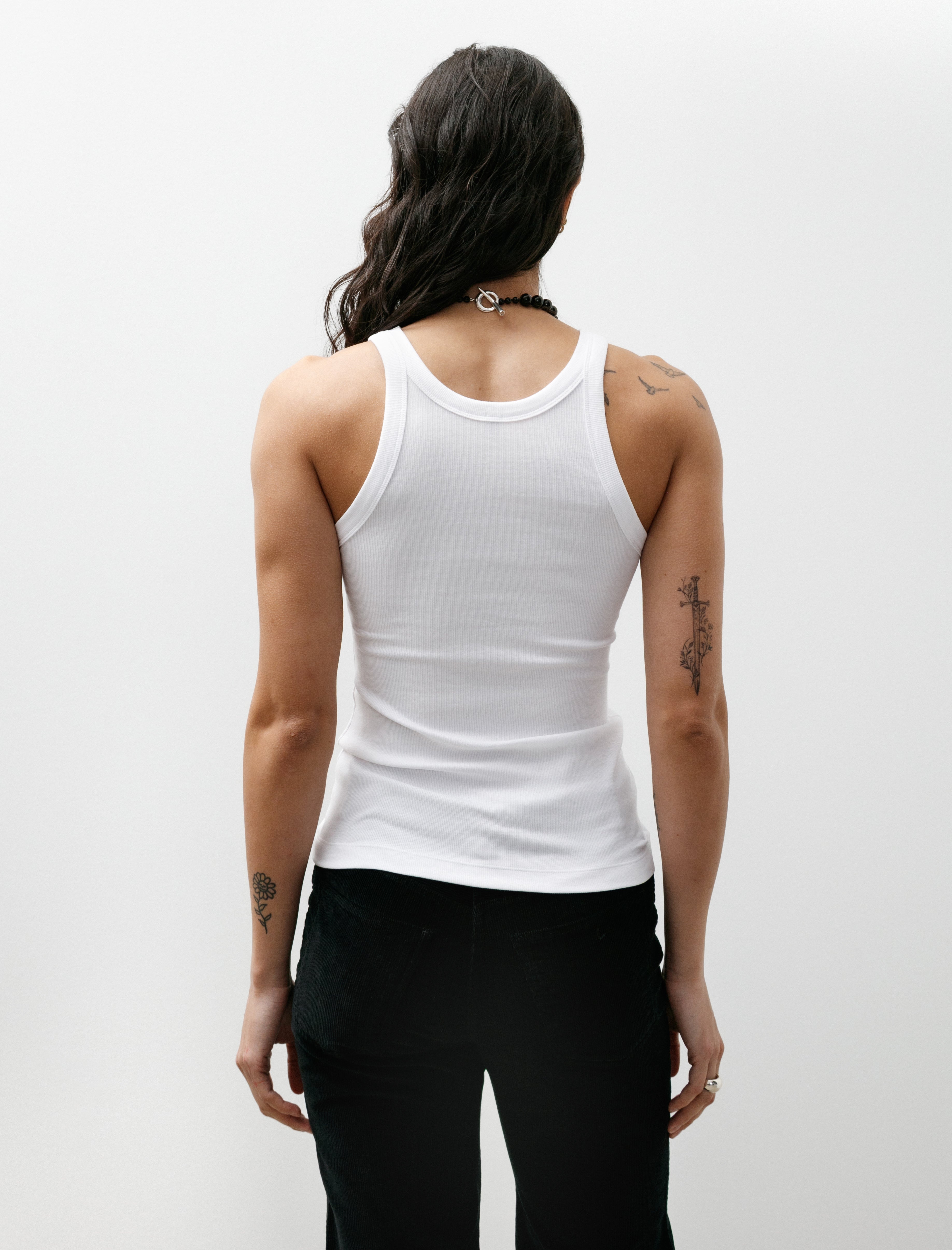 Totême Curved Rib Tank White