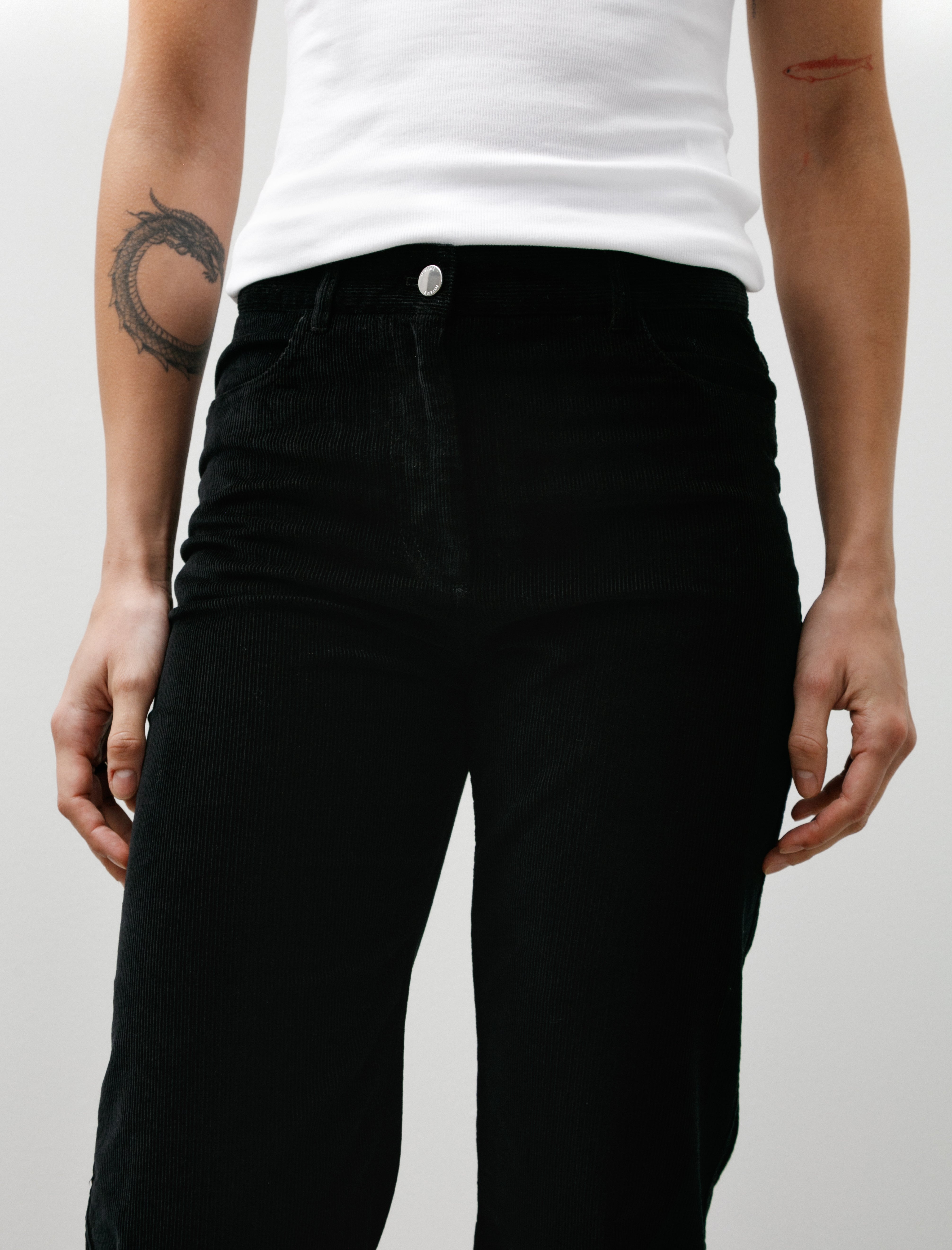 Totême Straight Cord Trousers Black