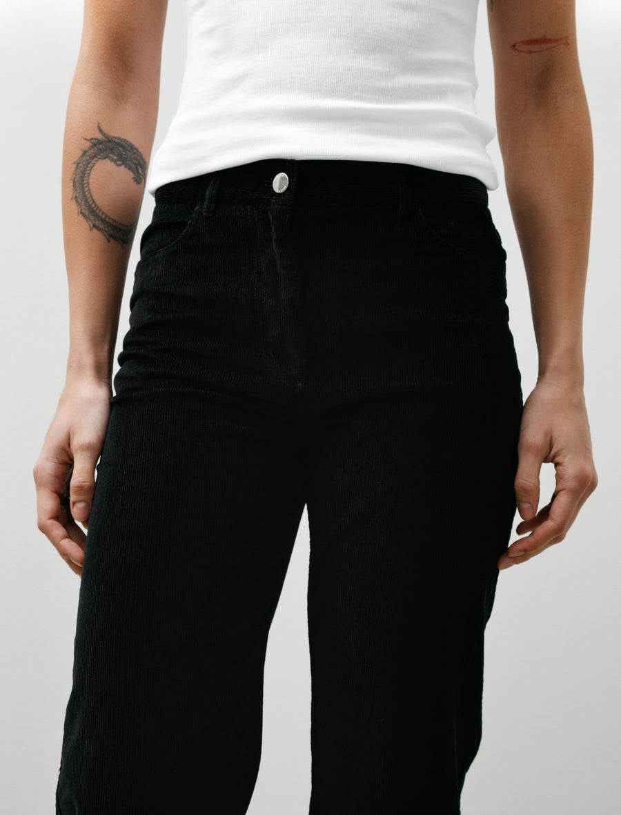 Straight Cord Trousers Black - Image 7