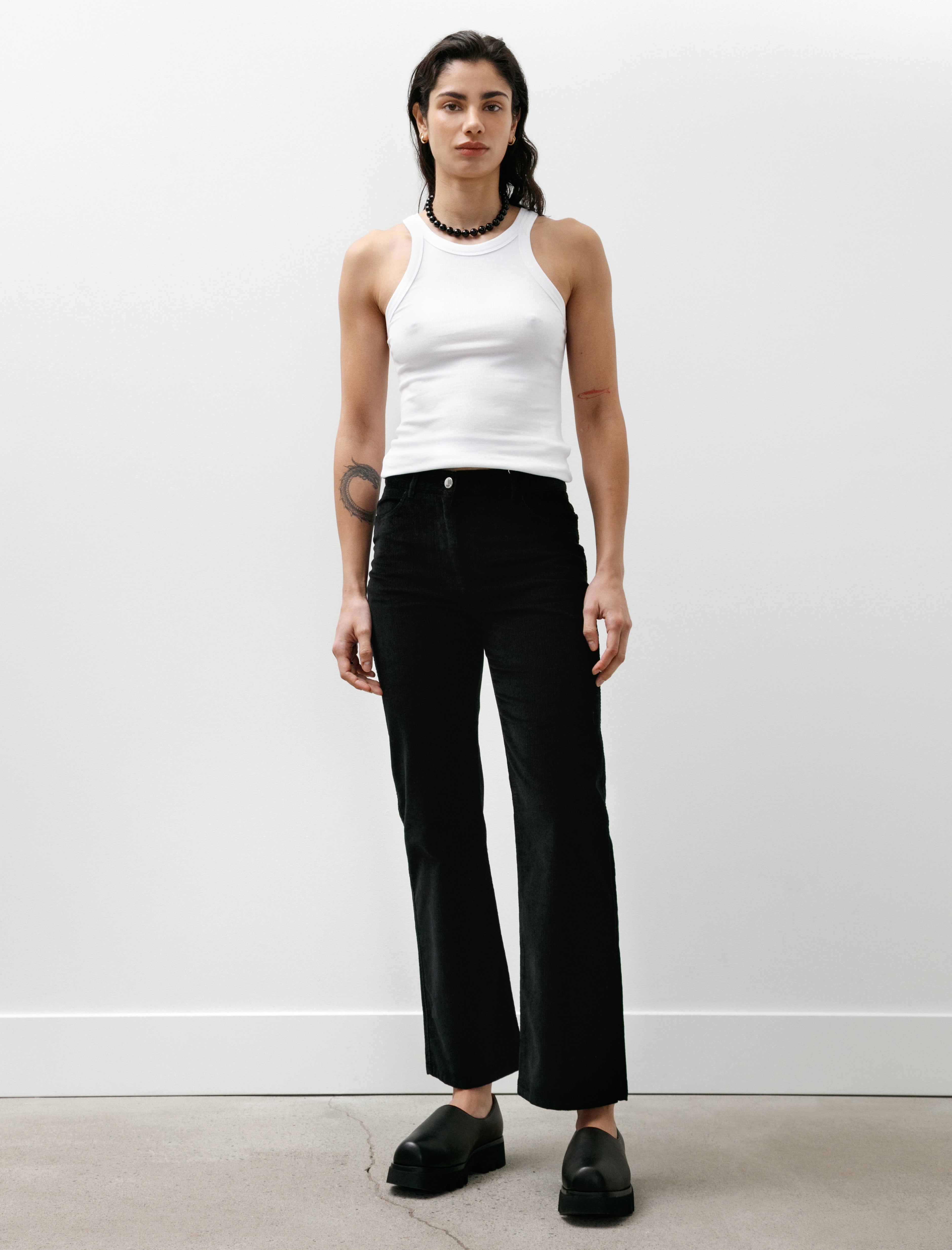 Totême Straight Cord Trousers Black
