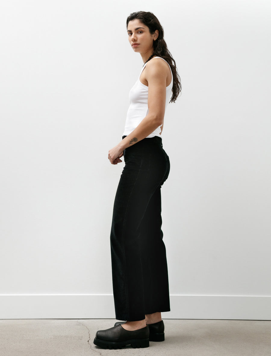 Straight Cord Trousers Black - Image 3