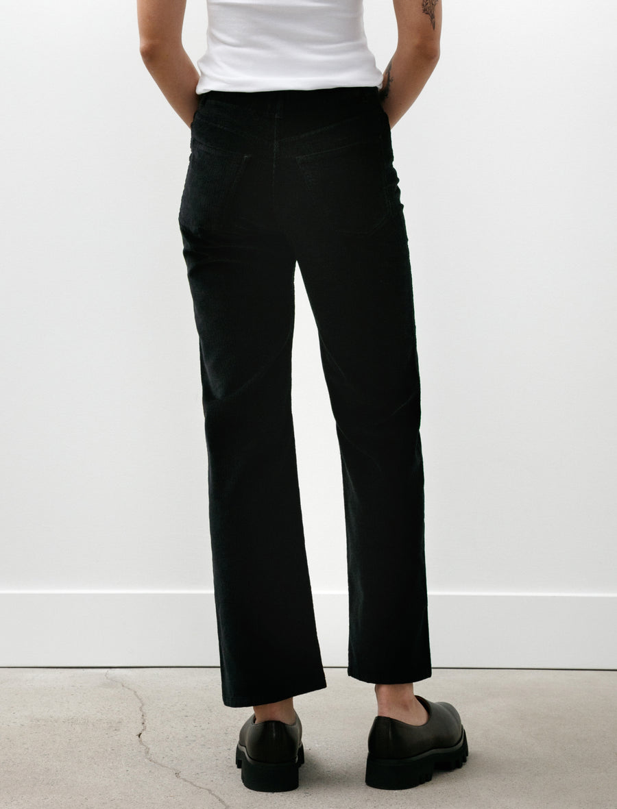 Straight Cord Trousers Black - Image 5