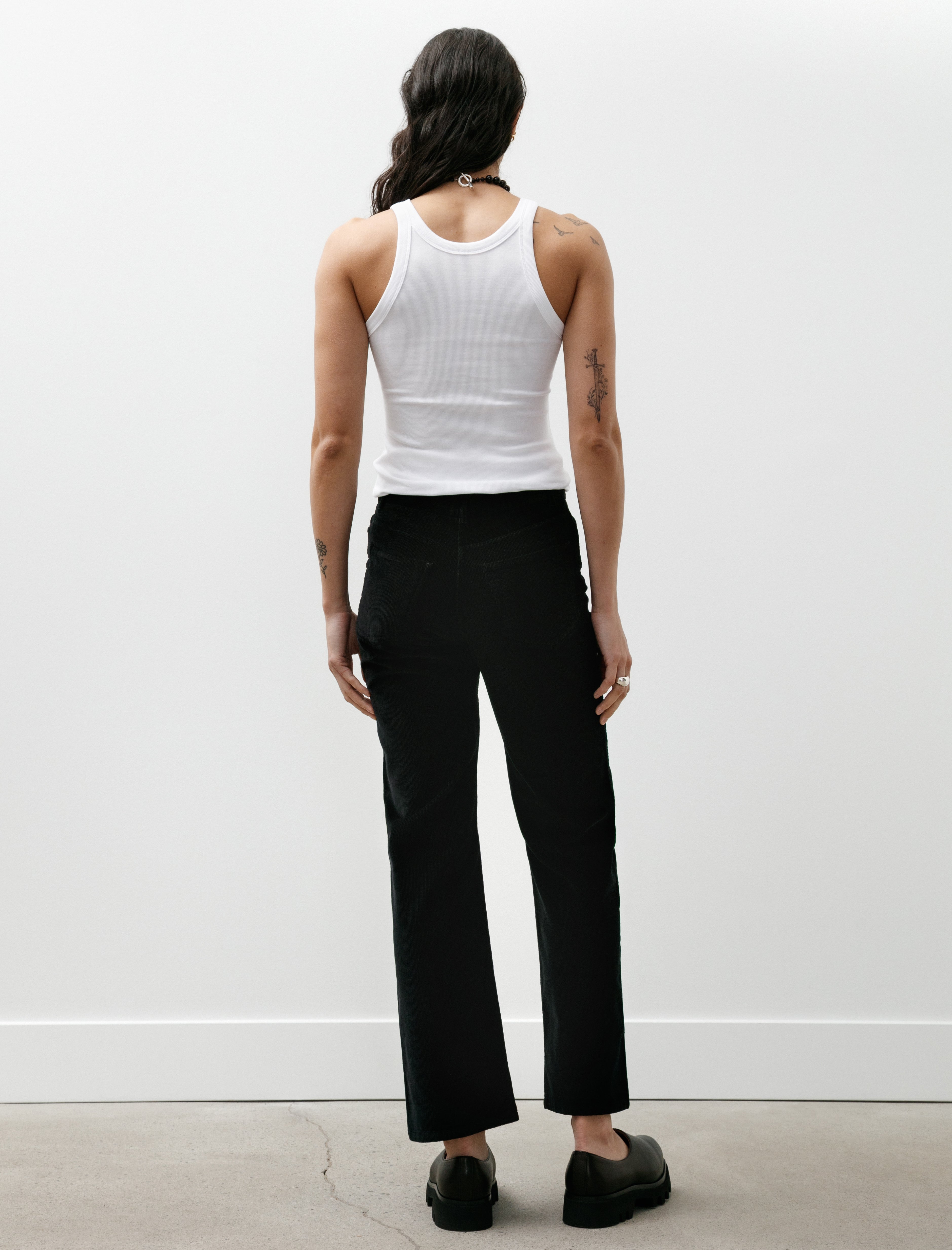 Totême Straight Cord Trousers Black