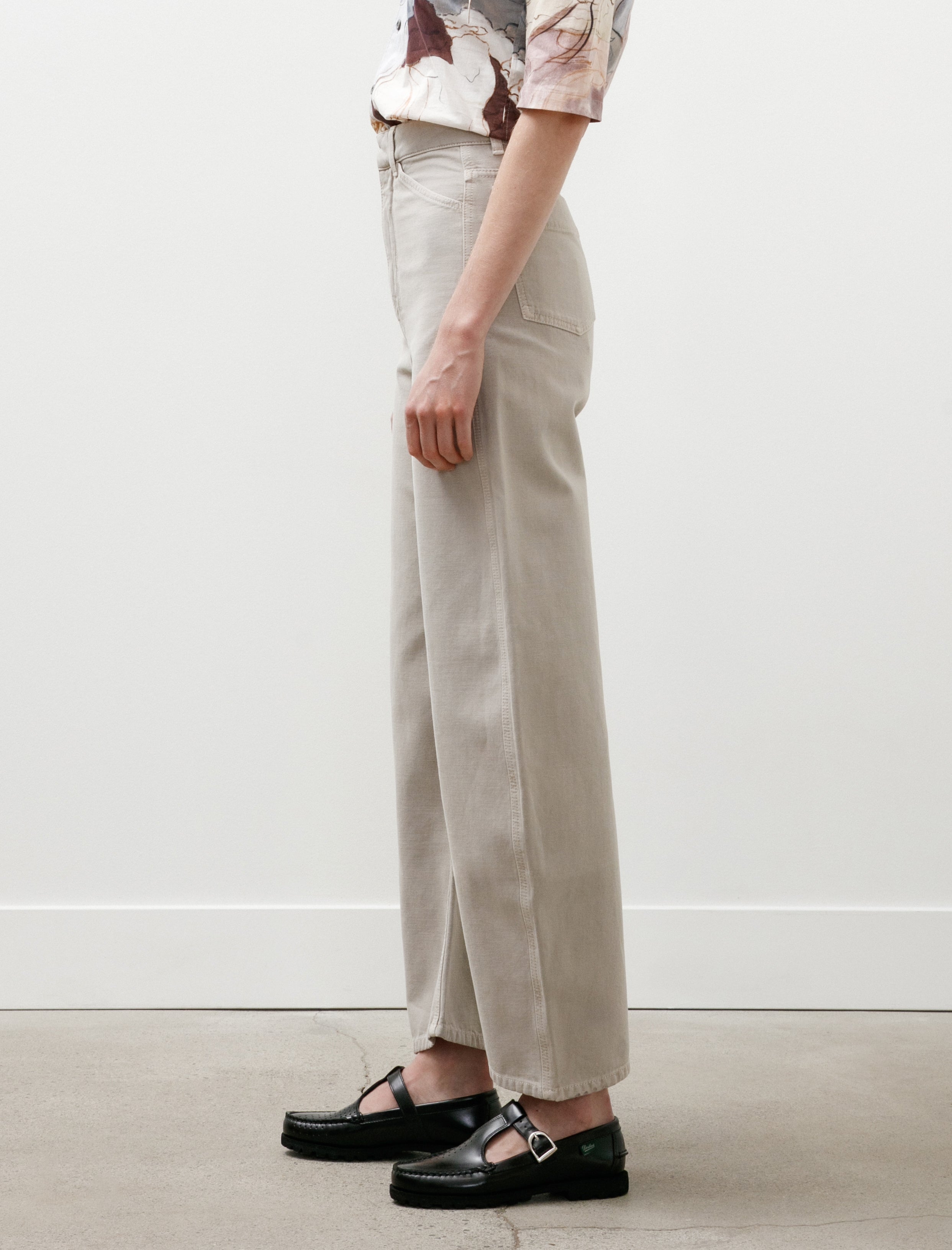 Lemaire High Waisted Curved Pants Moonstone