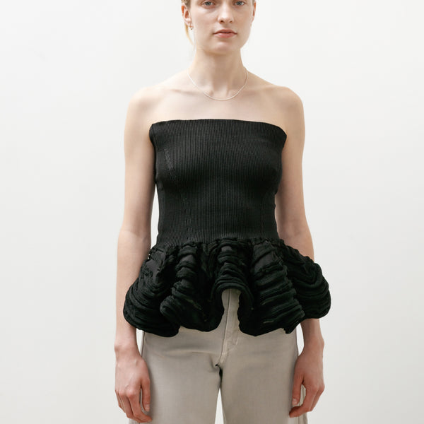 トップス CFCL POTTERY HS GLITTER STRAPLESS TOP CFCL Pottery HS Swell Glitter Strapless Top Black – Neighbour