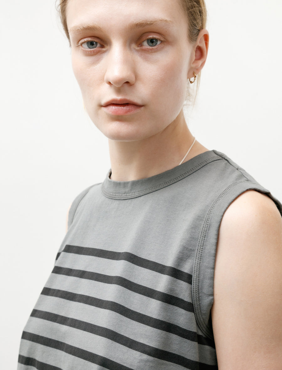 MHL Overdye Stripe Tank Top Carbon/Black - Image 3