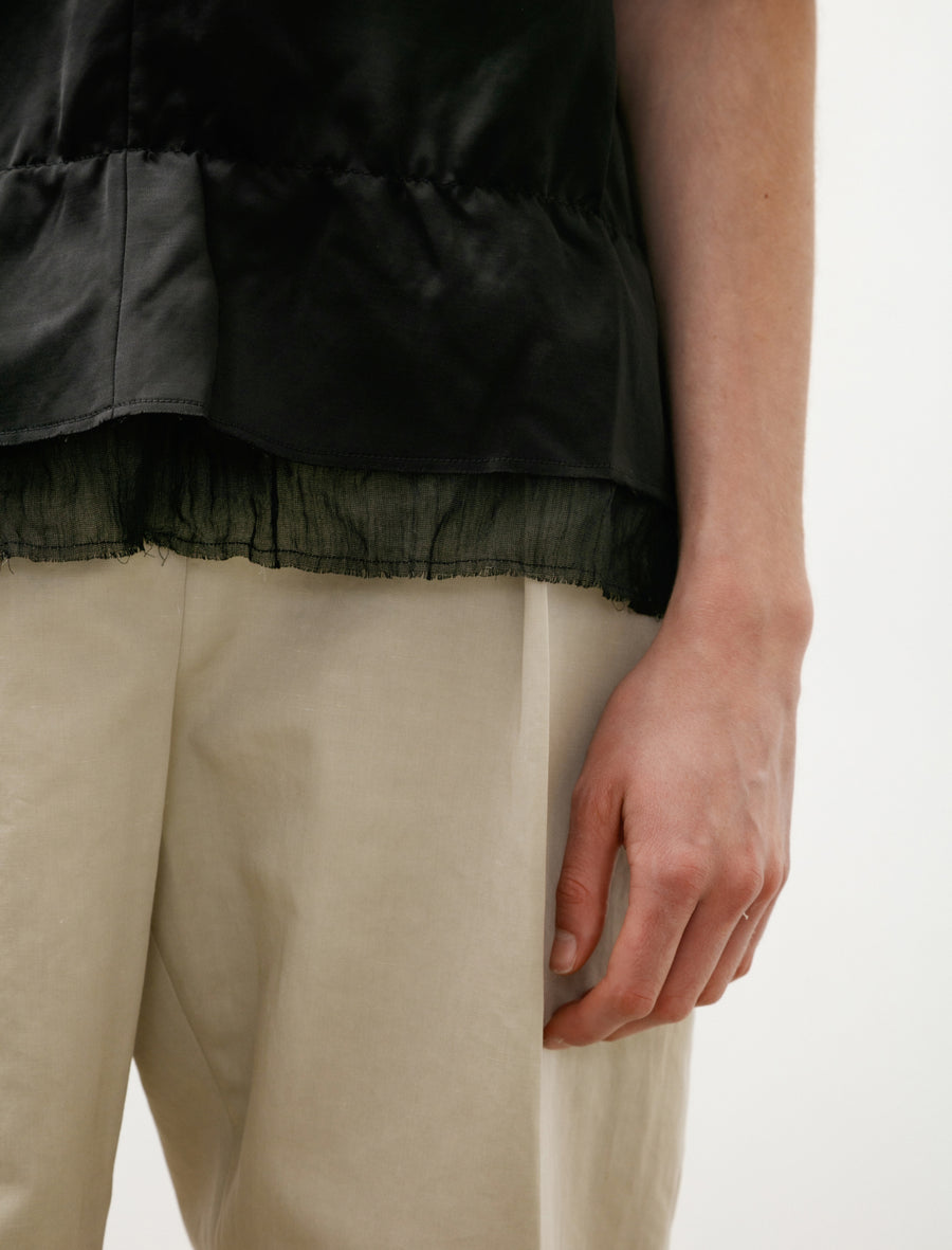 V-Neck Satin Pullover Black - Image 2
