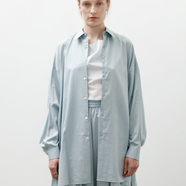 トップス Graphpaper Silicon Poplin Regular Collar Graphpaper Silicon Poplin Deep Slit Regular Collar Shirt Smoke