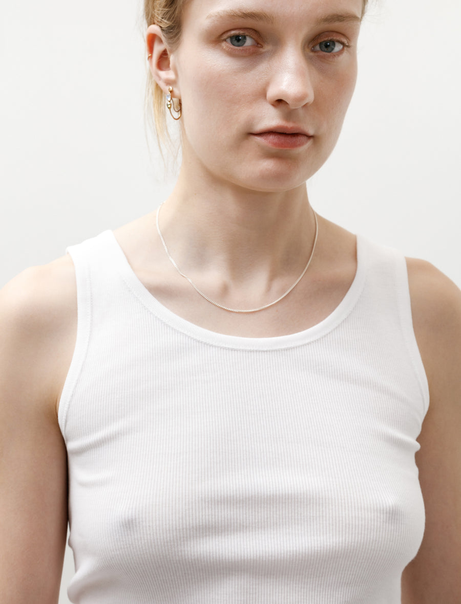 Ribbed Tank Top White - Image 2